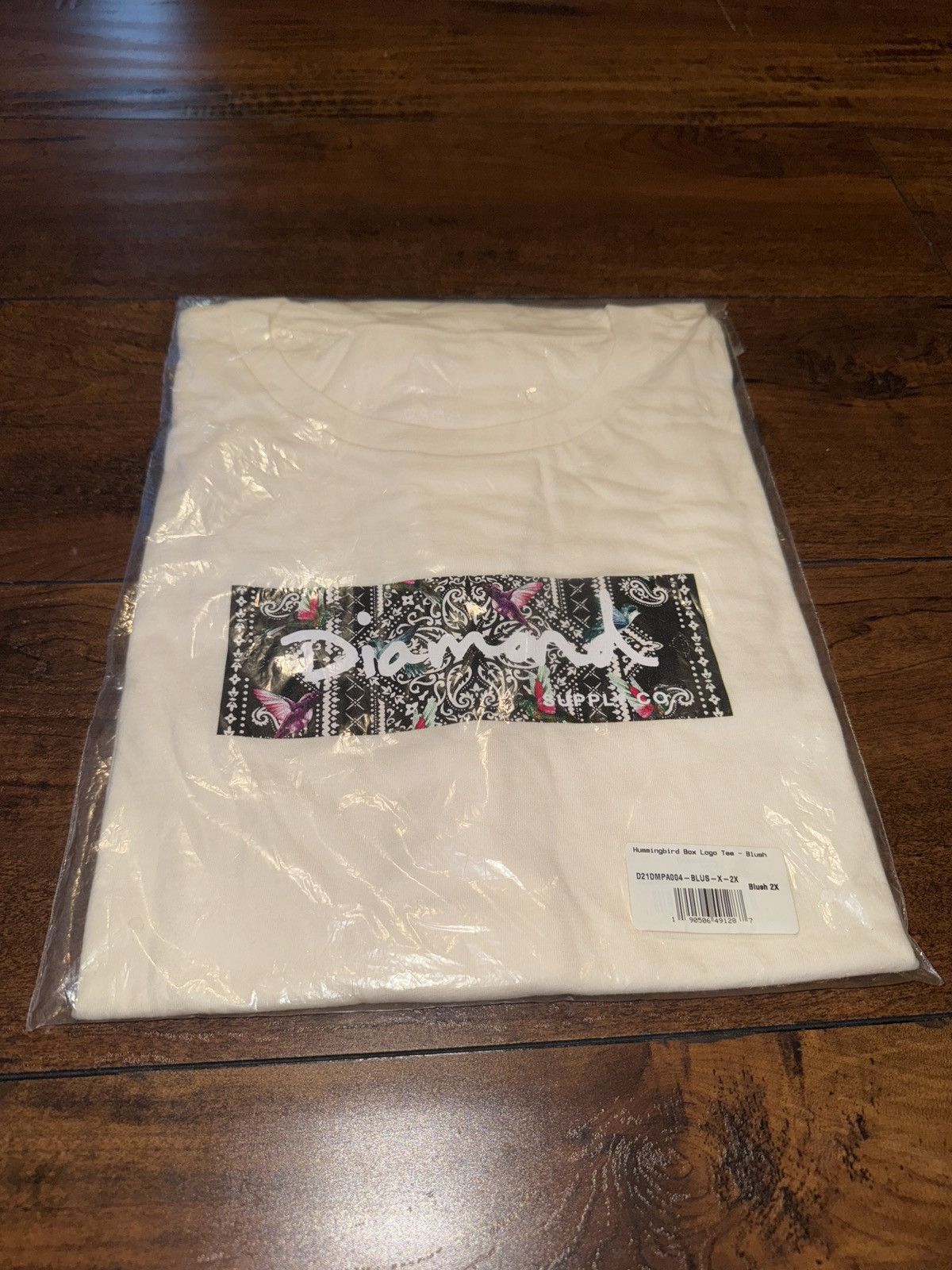 Diamond Supply Co. Diamond Hummingbird Box Logo Tee ~ Blush Size US XXL / EU 58 / 5 - 1 Thumbnail