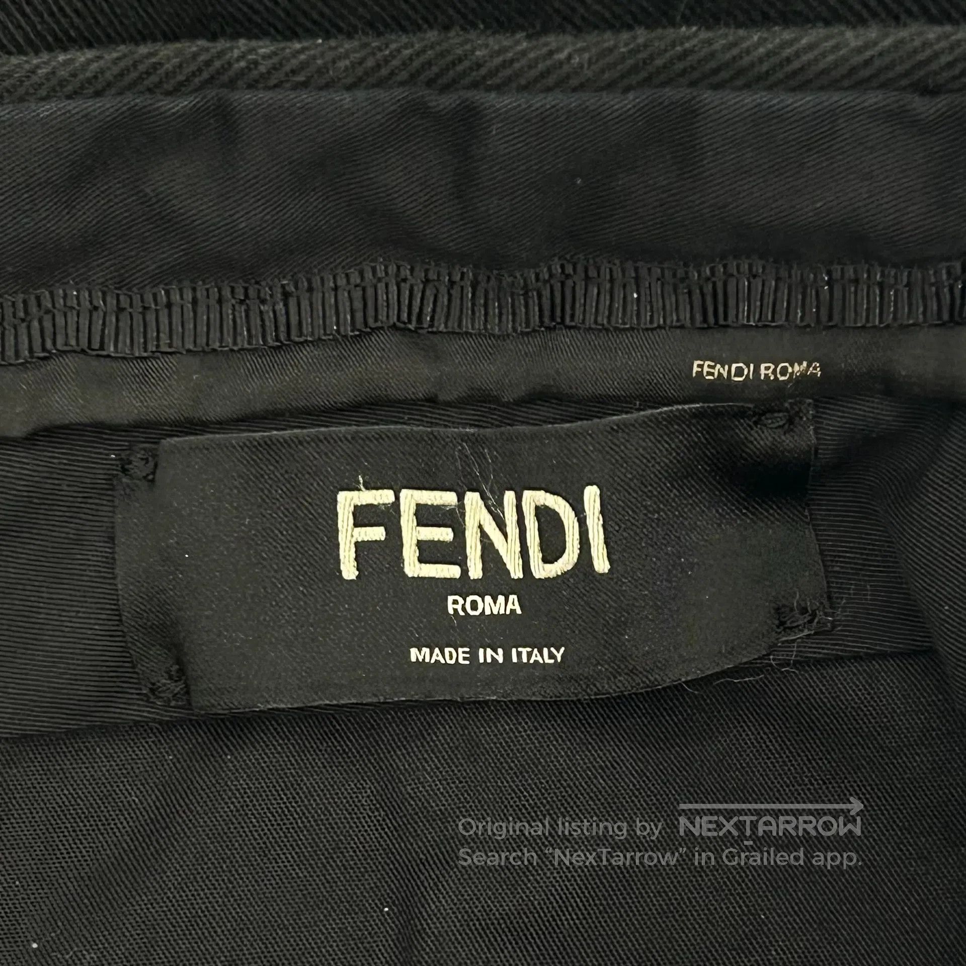 Fendi FENDI Black logo washed black denim shorts Size US 32 / EU 48 - 3 Thumbnail