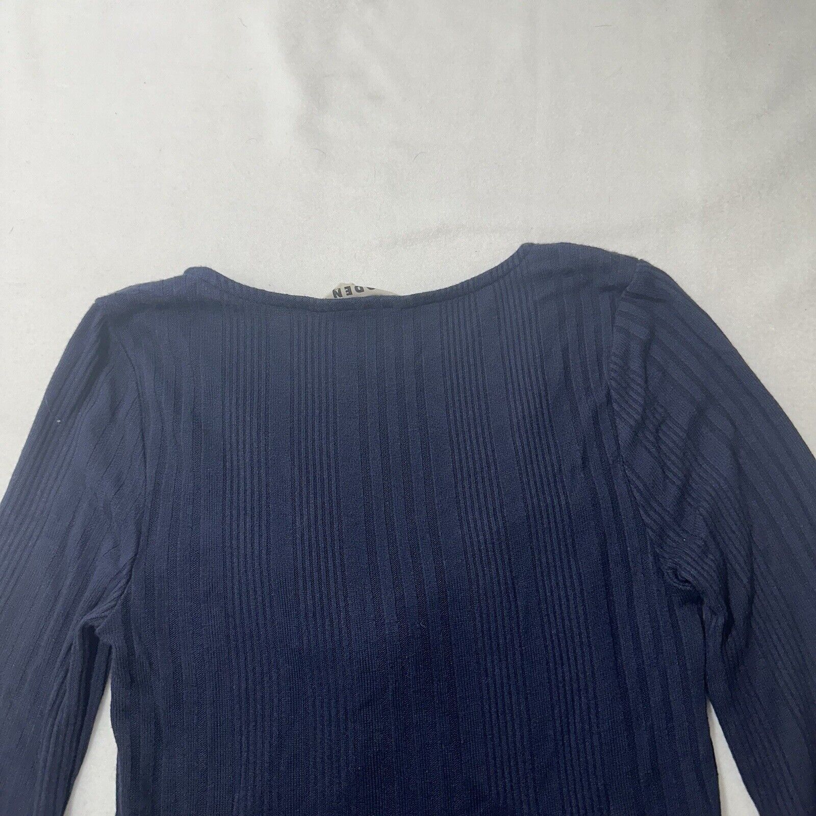 Boden Boden 4 Navy Blue Ribbed Sweetheart Pullover T Shirt Size S / US 4 / IT 40 - 10 Thumbnail