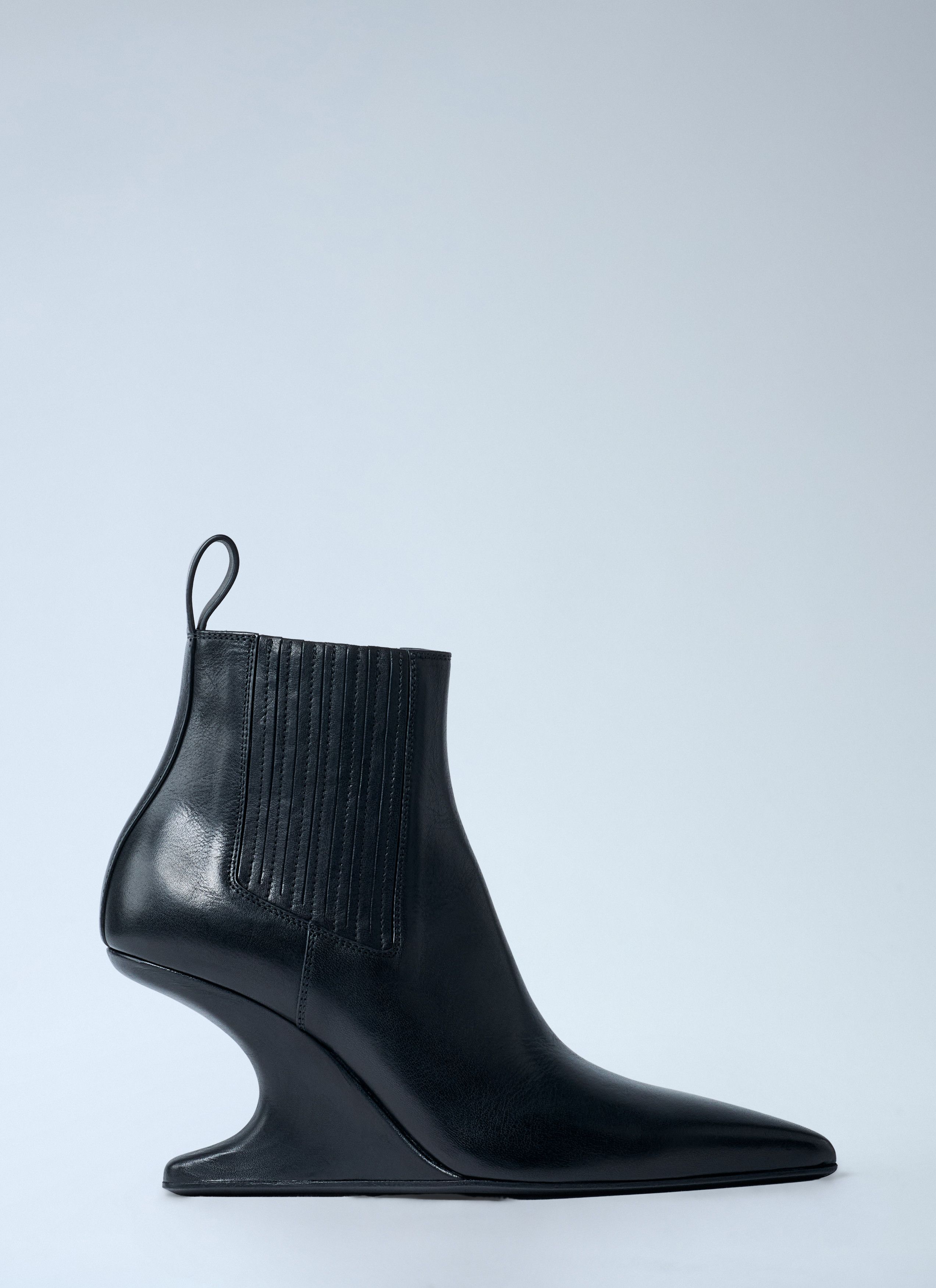 Rick Owens Leather Wedge Ankle Boots Size US 6 / IT 36 - 1 Thumbnail