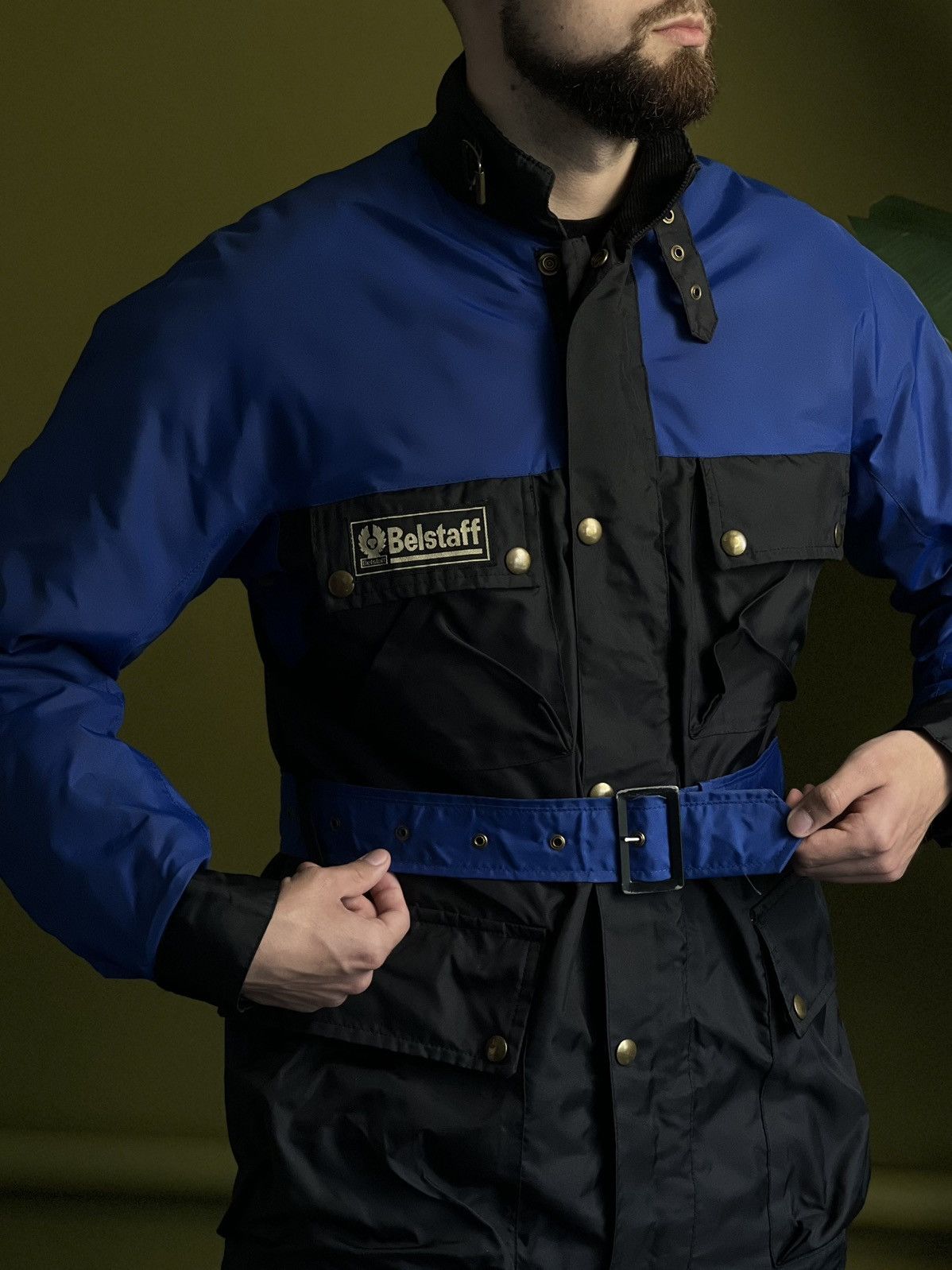 Belstaff Vintage Belstaff Formula 750 Moto Jacket Blue Black M/L Size US M / EU 48-50 / 2 - 3 Thumbnail