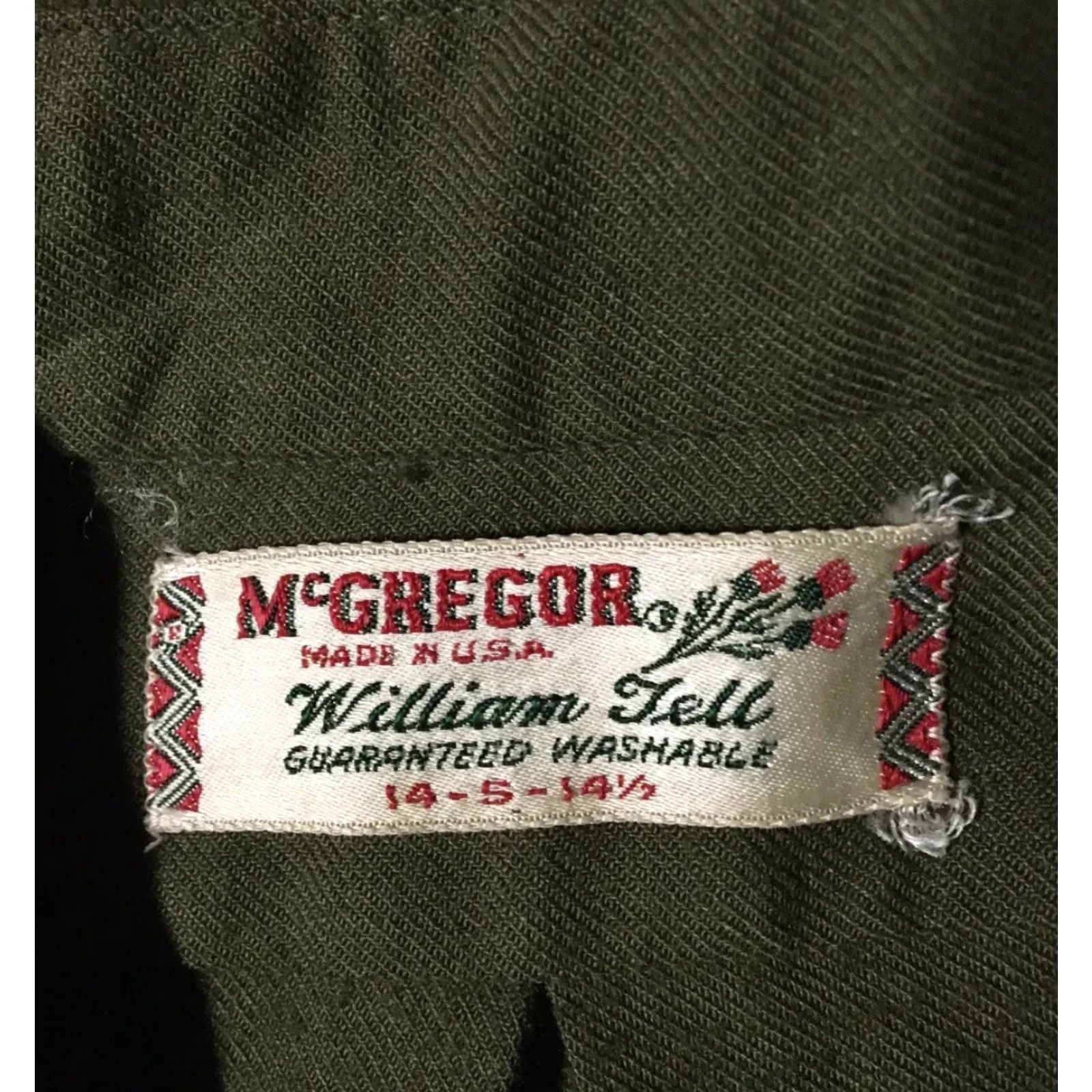 McGregor Vtg McGregor William Tell Shirt S USA Sport Sailing Army Military Grunge Button-Up Long Sleeve Green 60s 70s 80s 90s USA Navy Navy? Size US S / EU 44-46 / 1 - 4 Thumbnail