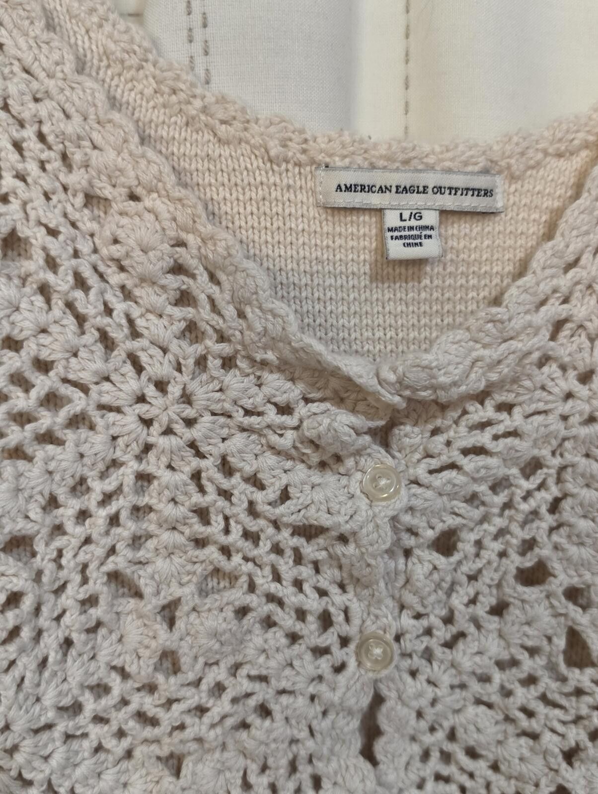 American Eagle Outfitters American Eagle Crochet Top Size L / US 10 / IT 46 - 4 Thumbnail