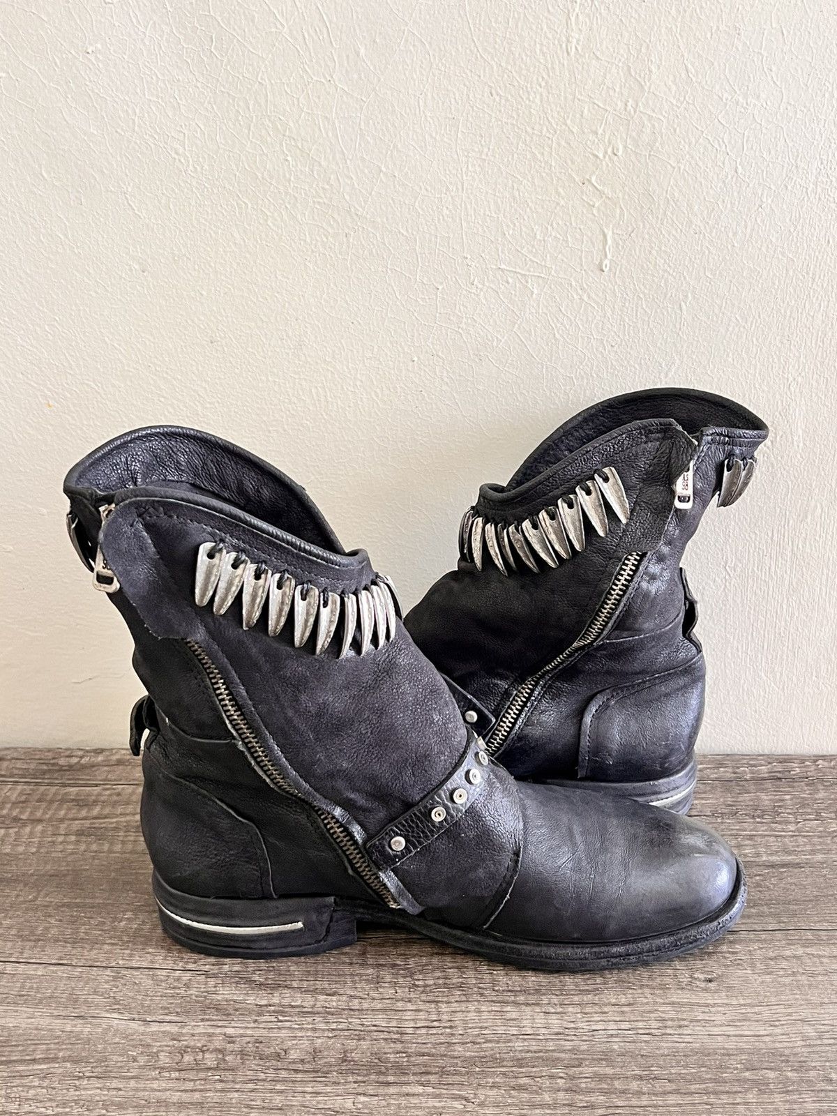 A.S.98 AS98 TOREY LEATHER ANKLE BOOTS Size US 10 / IT 40 - 6 Thumbnail