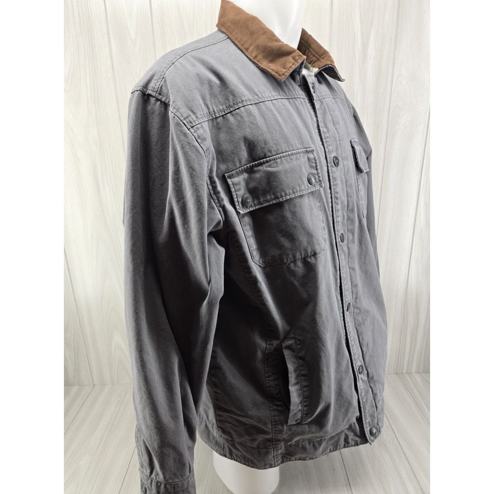 Vintage Polaris Jacket Gray 2XL Snaps Cotton Plaid Men Regular Coat Buttoned Front Size US XXL / EU 58 / 5 - 6 Thumbnail