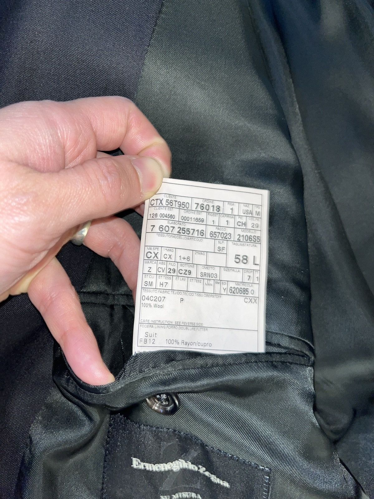 Ermenegildo Zegna RARE Ermenegildo Zegna - Su Misura Blazer USA 40L/ EU 50L Size 50L - 5 Thumbnail