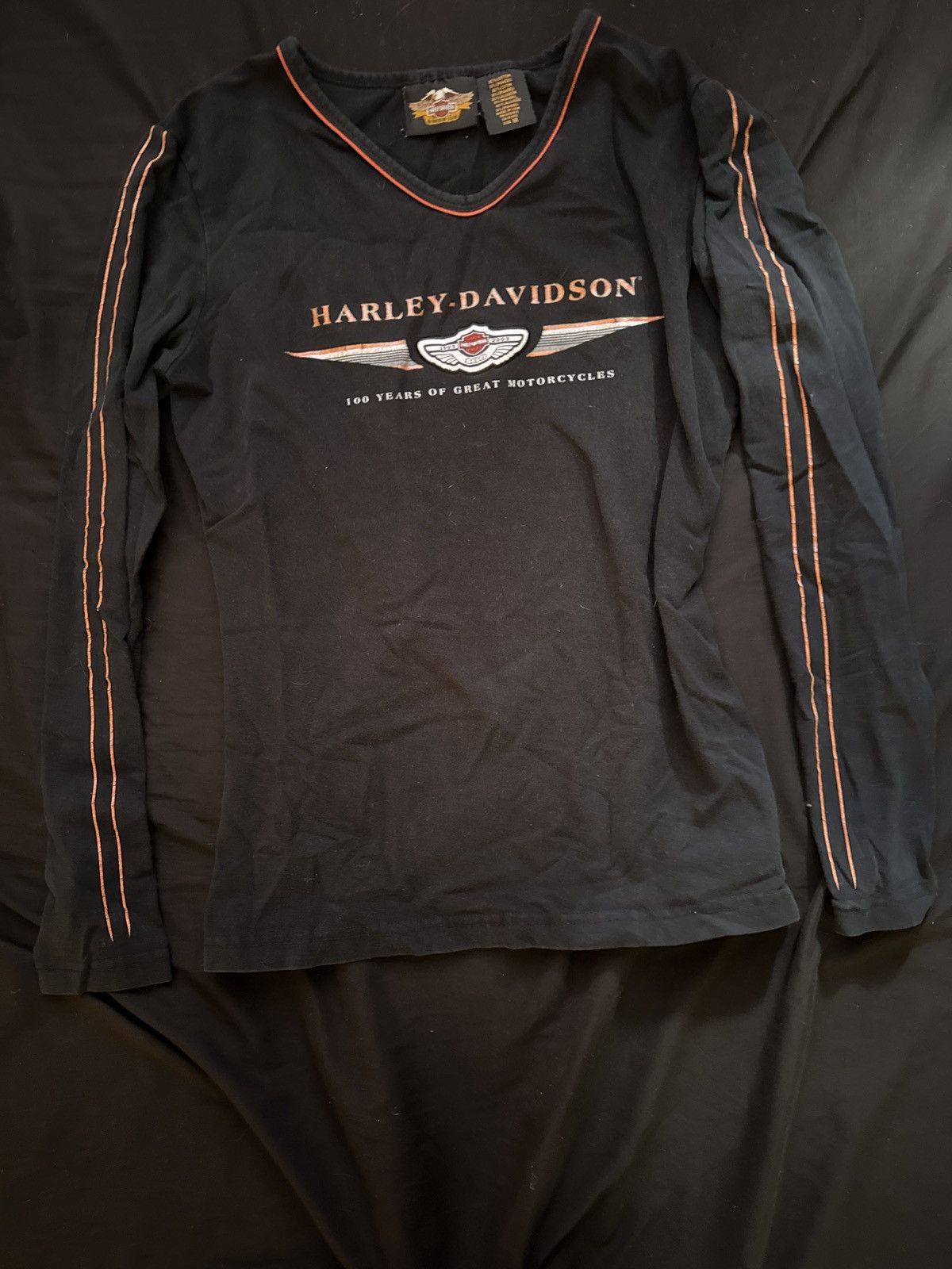 Harley Davidson Harley Davidson long-sleeve w/ orange details Size M / US 6-8 / IT 42-44 - 2 Thumbnail
