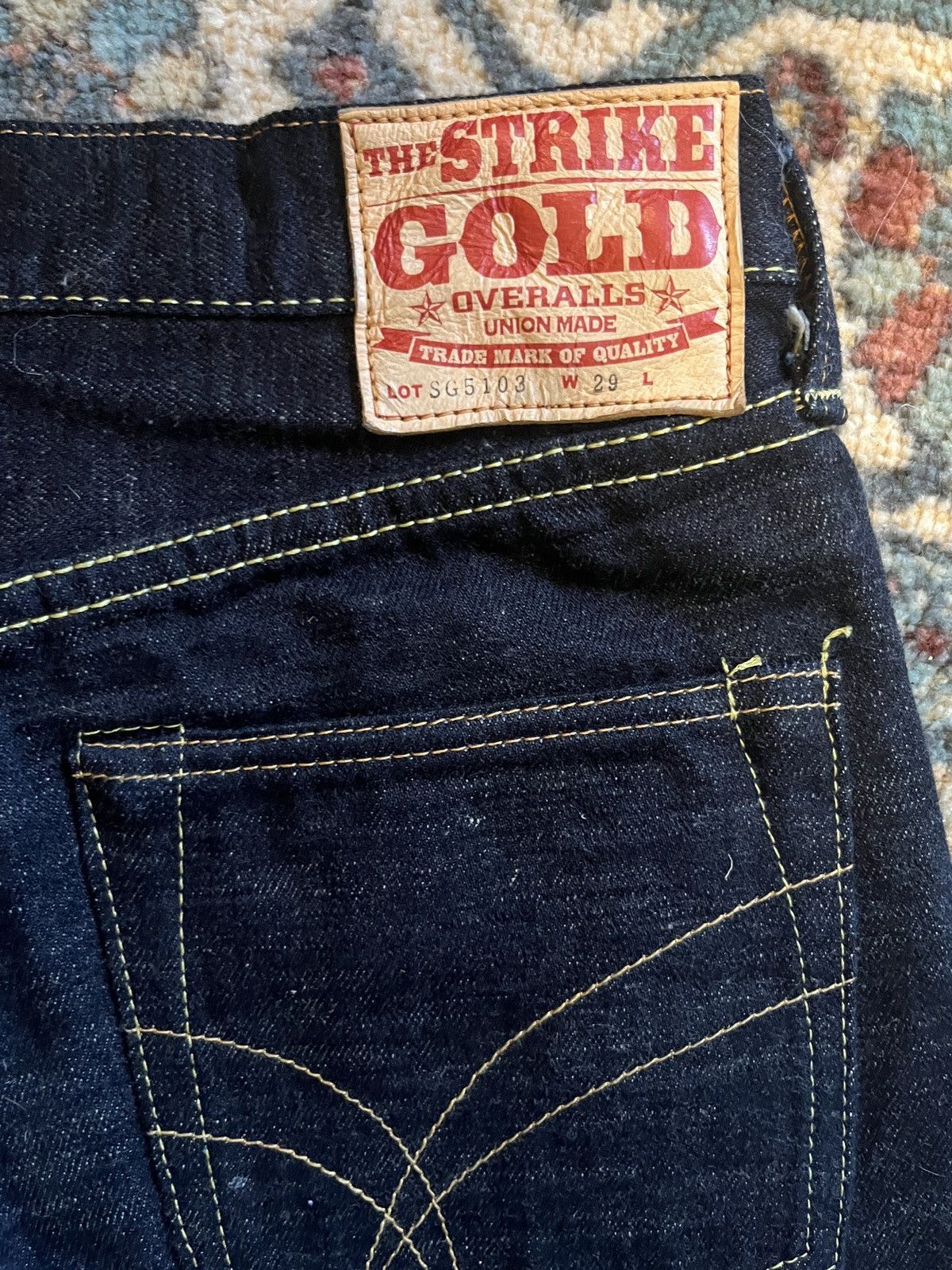 Self Edge × The Strike Gold The Strike Gold SG5103 Straight Selvedge Denim Size US 29 - 3 Thumbnail
