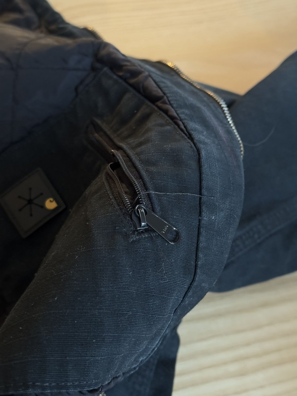 Carhartt × Vintage Carhartt Active Jacket Navy Washed Distressed Baggy Vintage Size US L / EU 52-54 / 3 - 14 Thumbnail