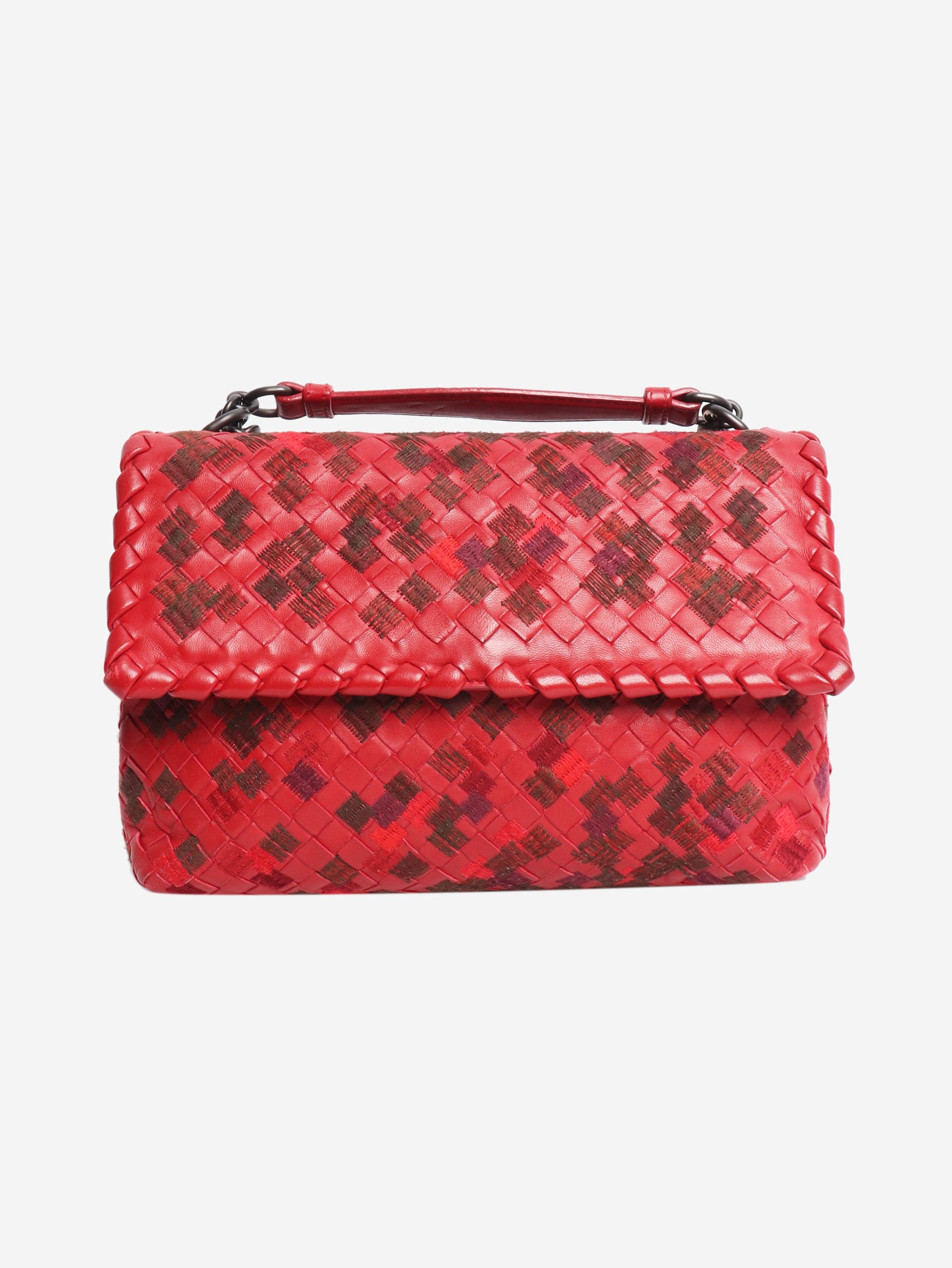 Bottega Veneta Red Intrecciato leather shoulder bag Size ONE SIZE - 1 Thumbnail