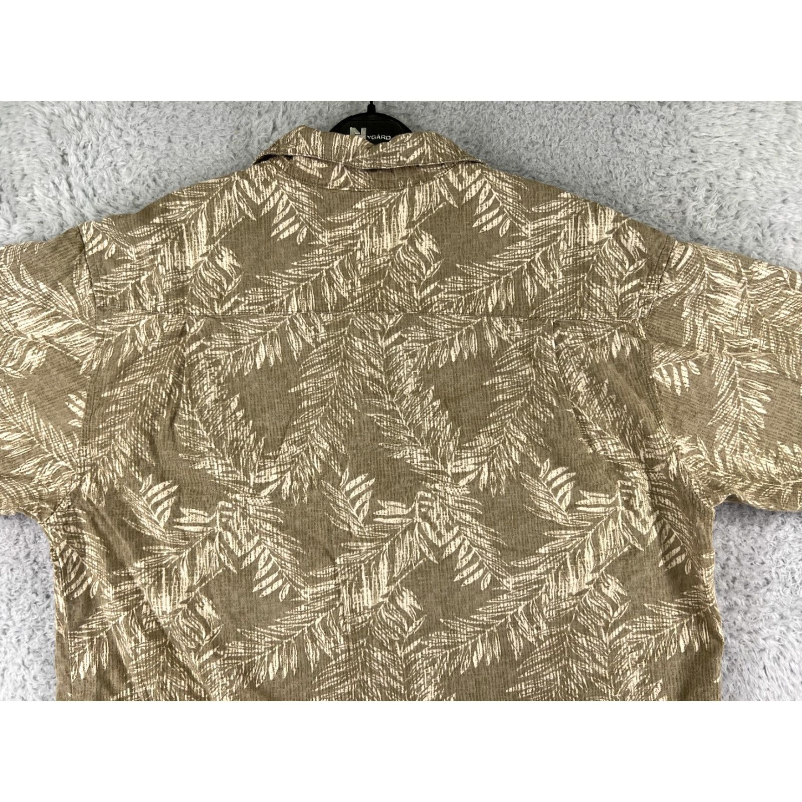 Ocean Pacific Ocean Pacific Shirt Mens Large Beige Floral Palm Pattern Button Up Hawaiian Camp Shirt Size US L / EU 52-54 / 3 - 6 Thumbnail