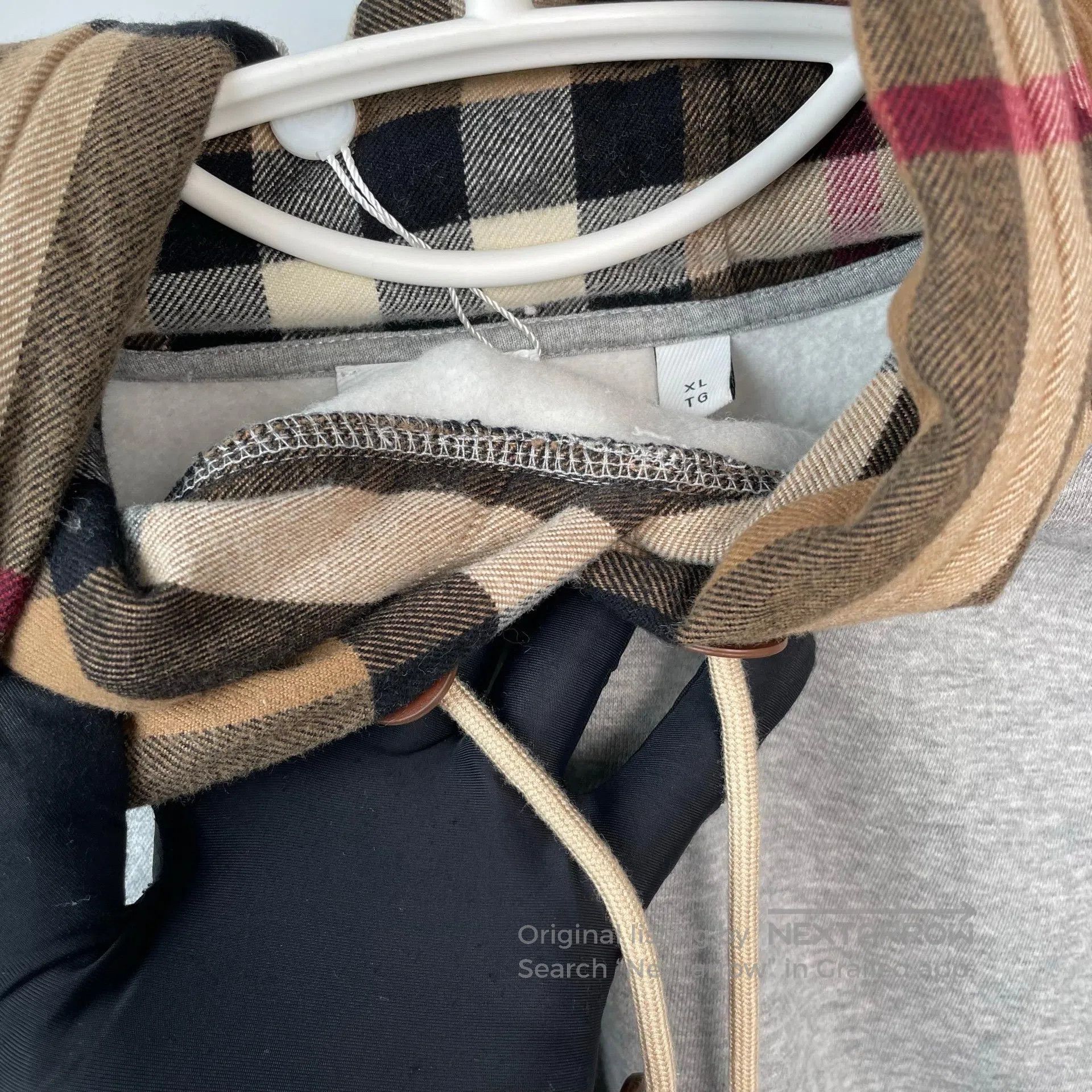 Burberry Burberry Gray Hooded Long Sleeve Sweatshirt| Size US XL / EU 56 / 4 - 7 Thumbnail
