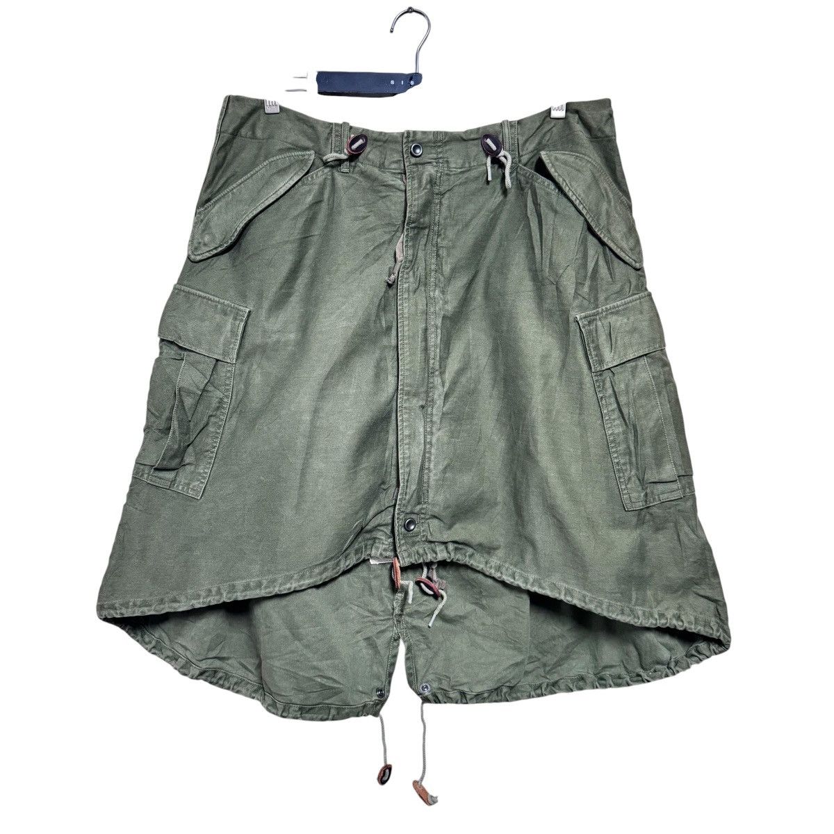 Johnbull Johnbull Olive Green Army Cargo Skirt Size 36" / US 14 / IT 50 - 11 Thumbnail