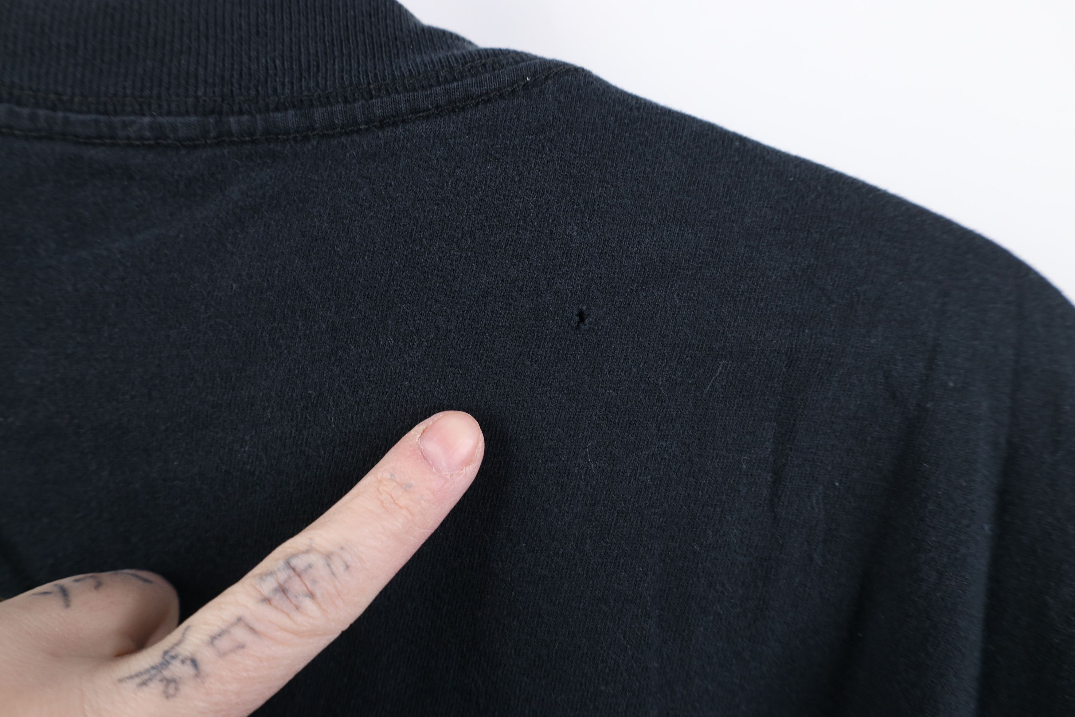 Vintage Vintage 90s Y2K Streetwear Blank Cotton T-Shirt Black Size US XL / EU 56 / 4 - 10 Thumbnail