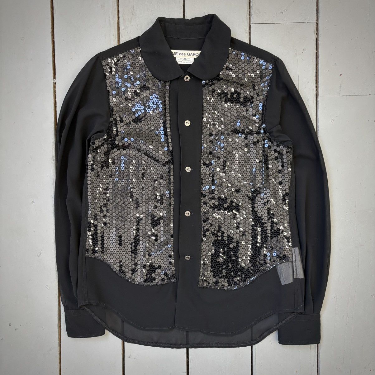 Comme des Garcons CDG Sequin Button Up Shirt Size XS / US 0-2 / IT 36-38 - 1 Thumbnail