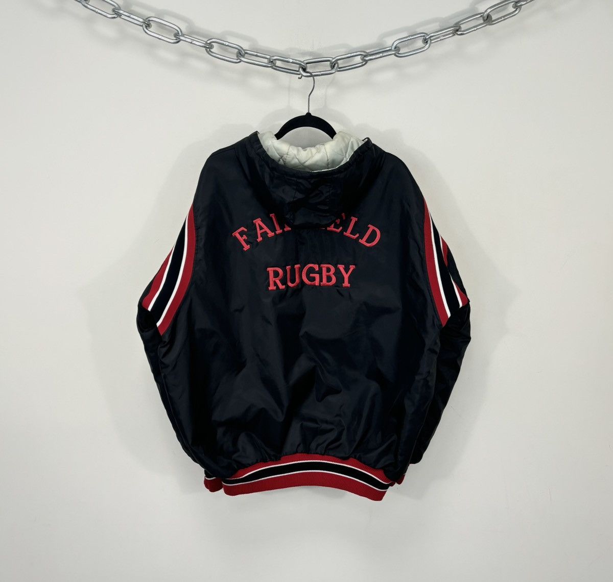 Delong Vintage 90s DeLong USA College Fairfield Rugby Anorak Jacket Size US XL / EU 56 / 4 - 2 Thumbnail