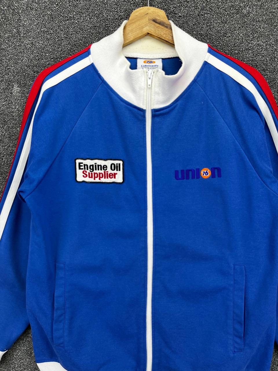 Japanese Brand Vintage Union 76 Lubricant Racing Zip Up Jacket Size US M / EU 48-50 / 2 - 2 Thumbnail