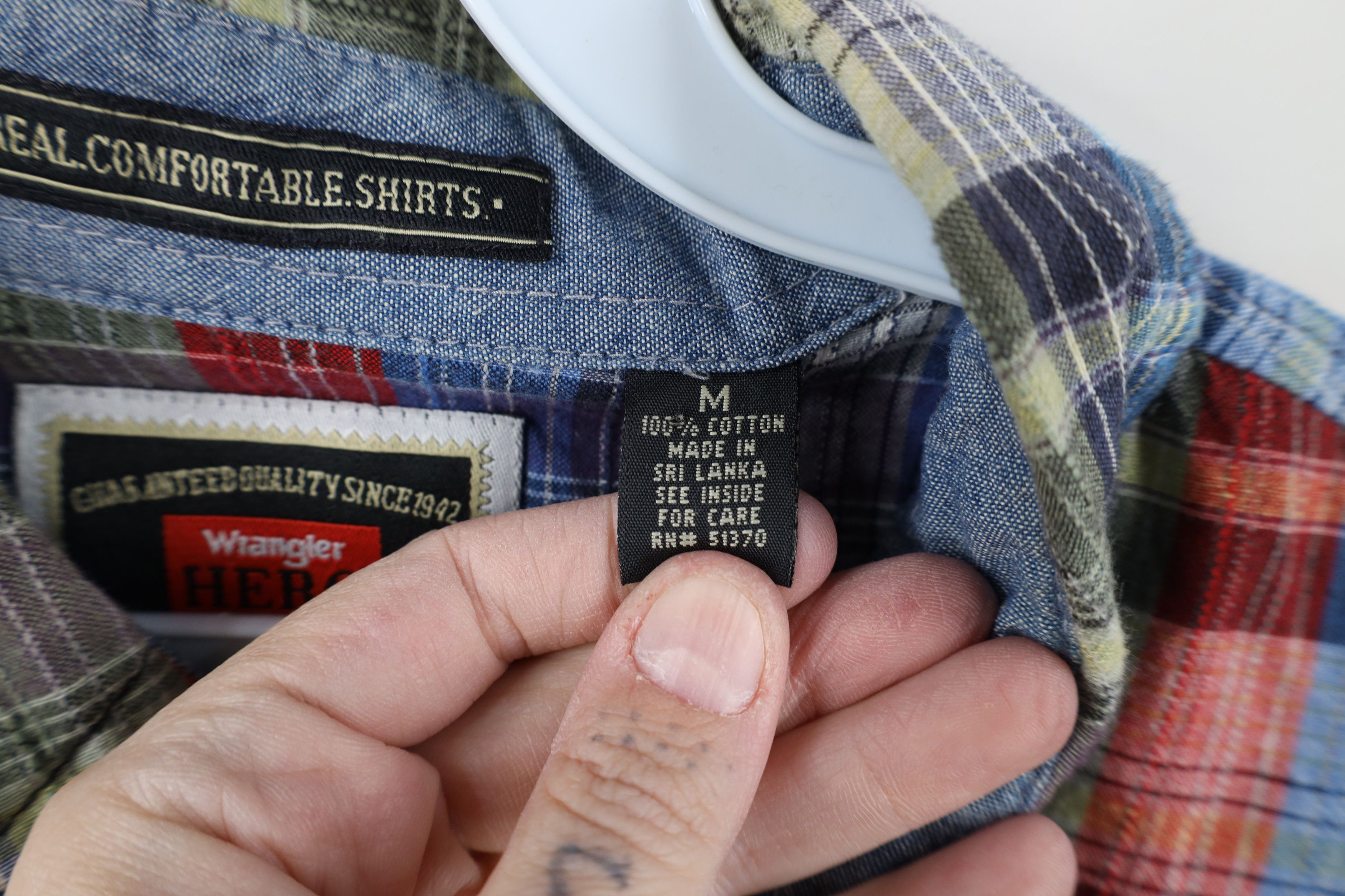Wrangler Vintage Wrangler Plaid Knit Collared Button Down Shirt Size US M / EU 48-50 / 2 - 8 Thumbnail