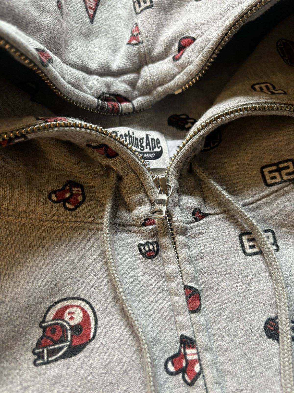 Bape × Nigo Baby Milo Football Monogram Full Zip Hoodie Size US M / EU 48-50 / 2 - 4 Thumbnail