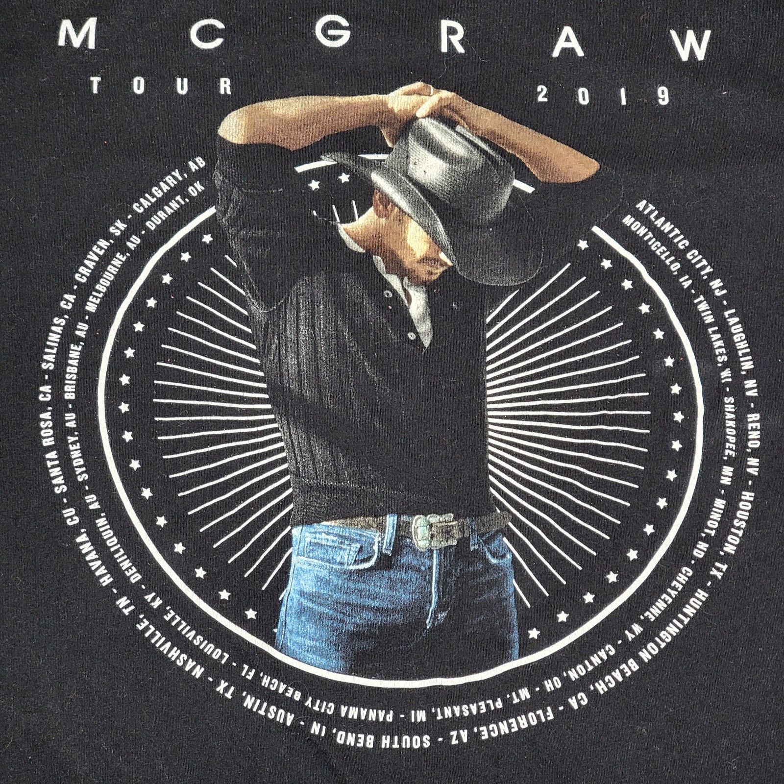Other McGraw Black Unisex Tee "Tour 2019" - Size Small Size S / US 4 / IT 40 - 4 Thumbnail