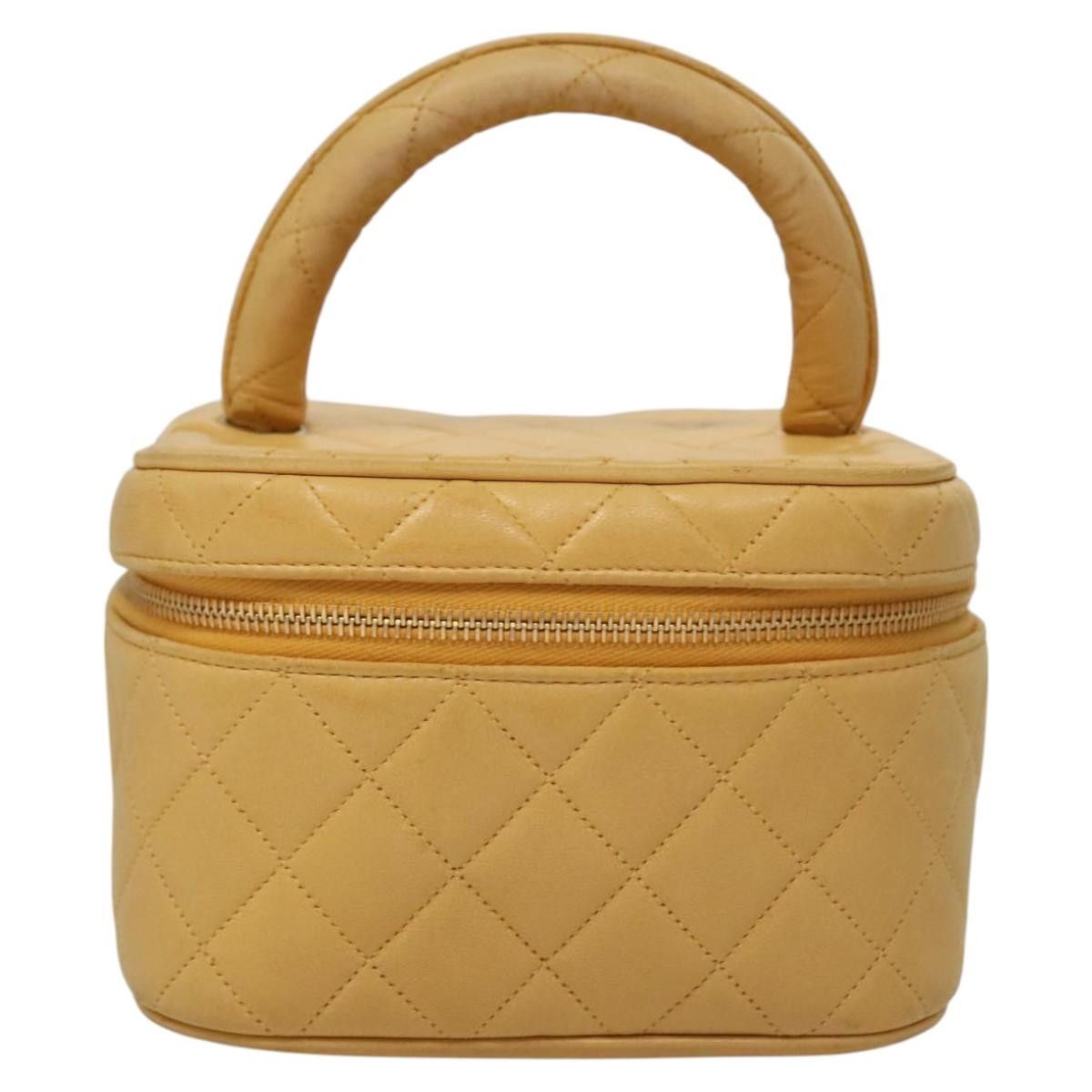 Chanel Vanity Yellow Leather Clutch Bag (Pre-Owned) Size ONE SIZE - 1 Thumbnail