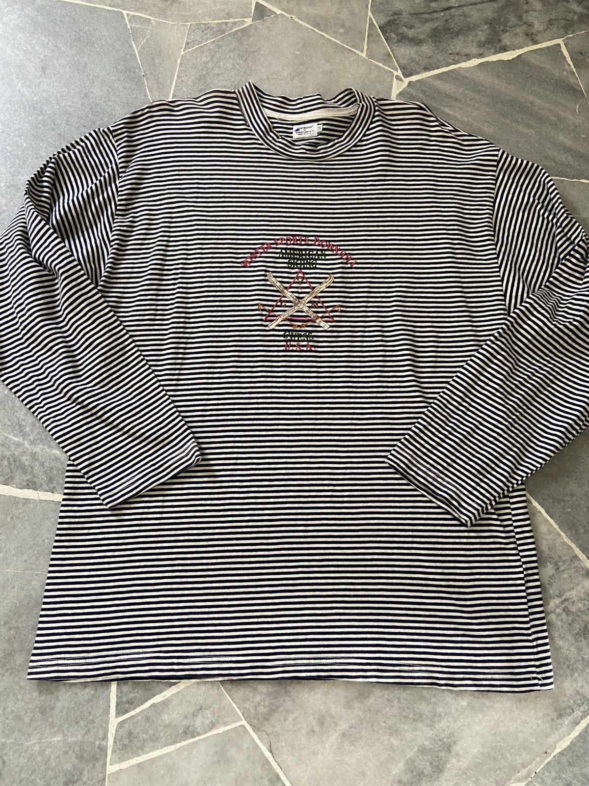 Georges Marciano Vintage Guess By Georges Marciano Striped T Shirt Size US L / EU 52-54 / 3 - 5 Thumbnail