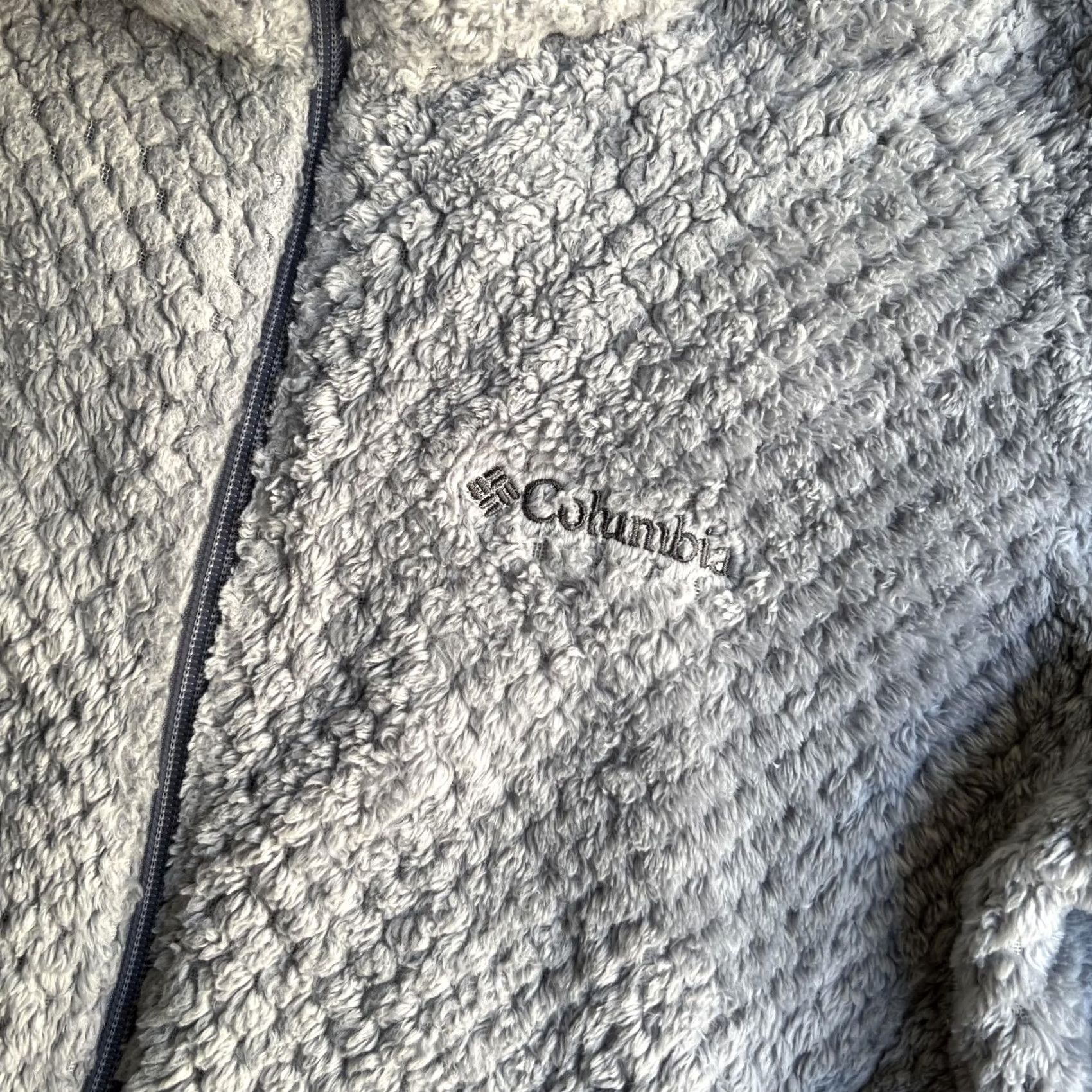 Vintage Columbia Womens Fleece Jacket Medium Gray Full Zip Outdoor Winter Fall Spring Casual Travel Pockets Zipper Logo Basic Jacket Womens Medium Gray Size M / US 6-8 / IT 42-44 - 3 Thumbnail
