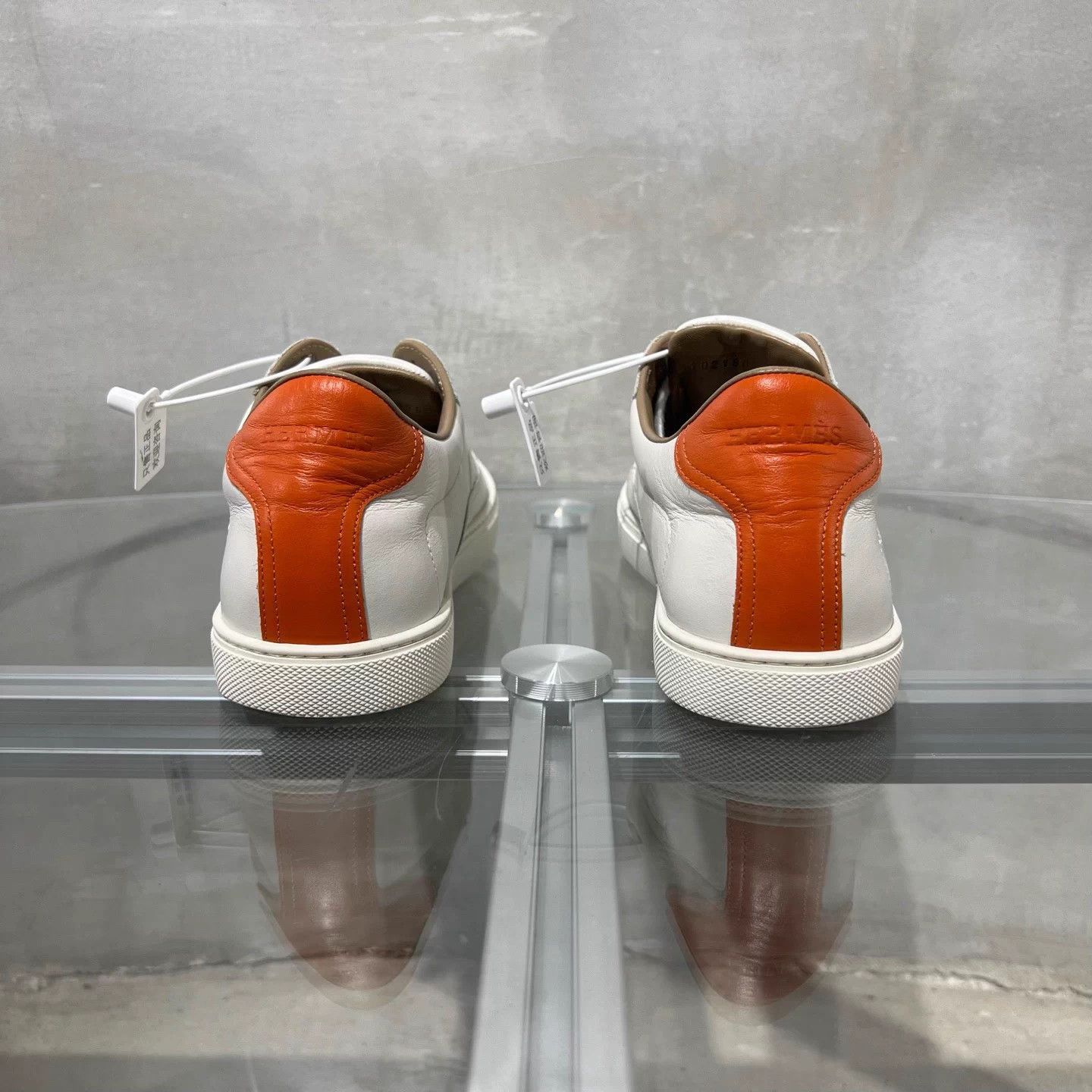 Hermes Hermes Quicker White Orange Sneakers Size 41 Size US 8 / EU 41 - 6 Thumbnail