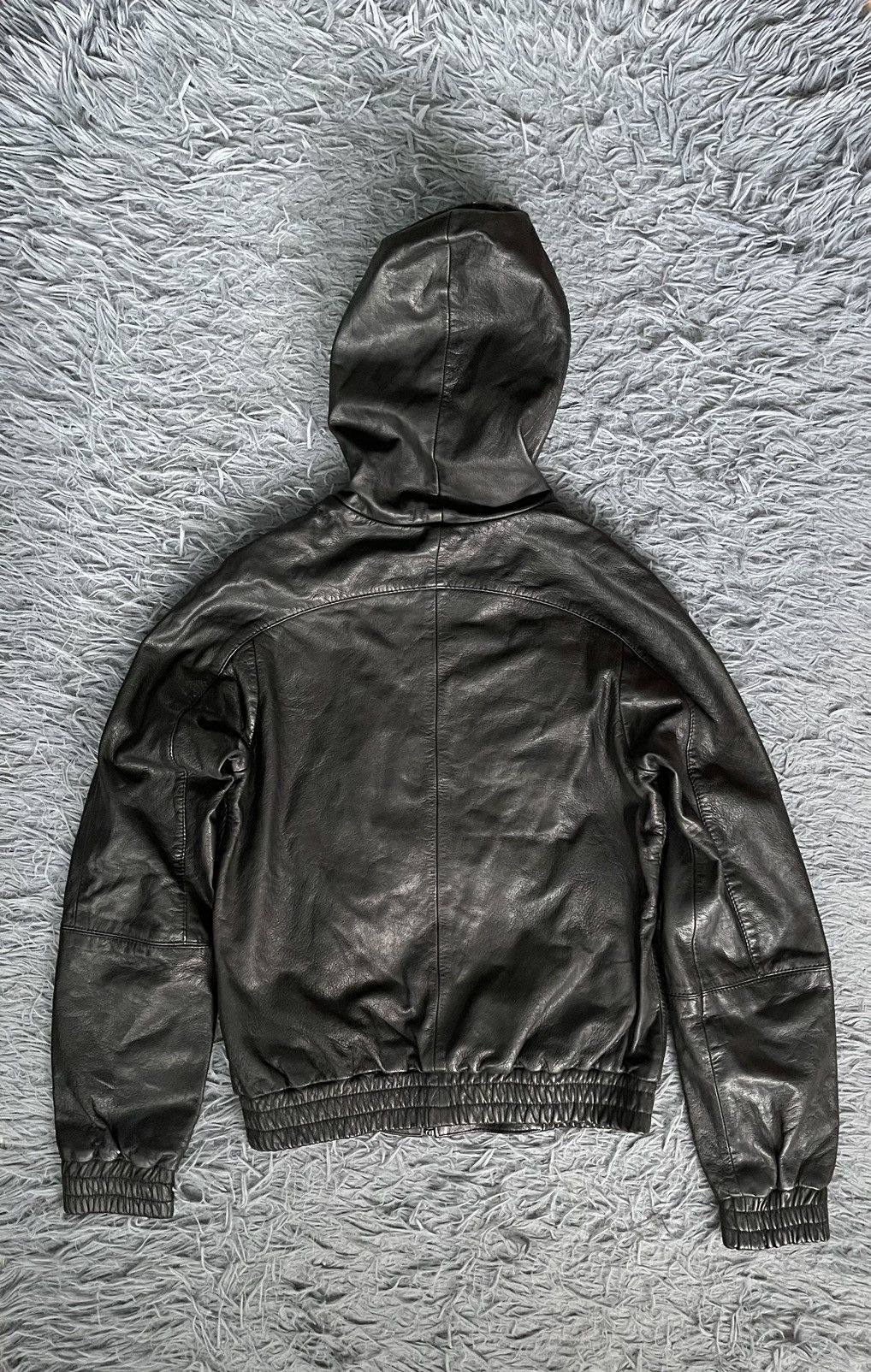 ジャケット・アウター 00s OLD STUSSY hooded leather jacket BK Stussy 00s vintage hooded leather jacket