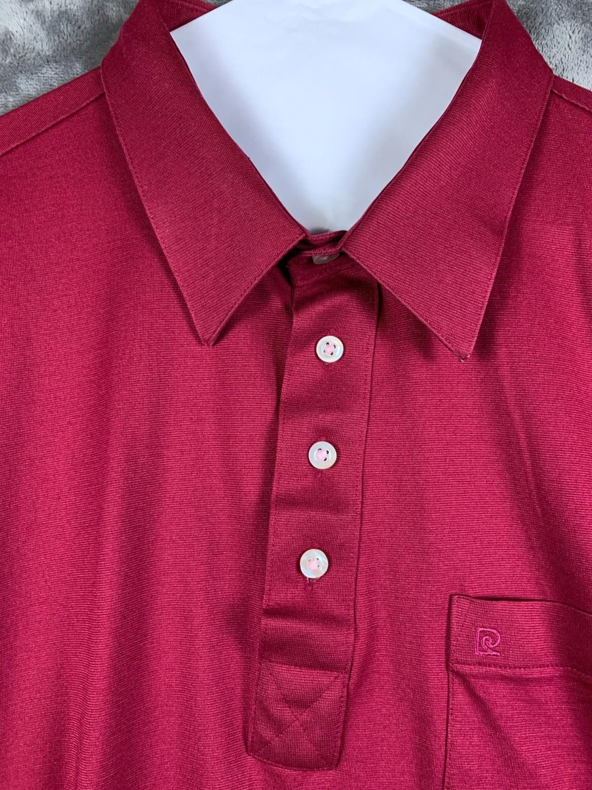 Pierre Cardin Pierre Cardin Mens Golf Casual Polo Shirt Red SS Sz XL (246) Size US XL / EU 56 / 4 - 3 Thumbnail