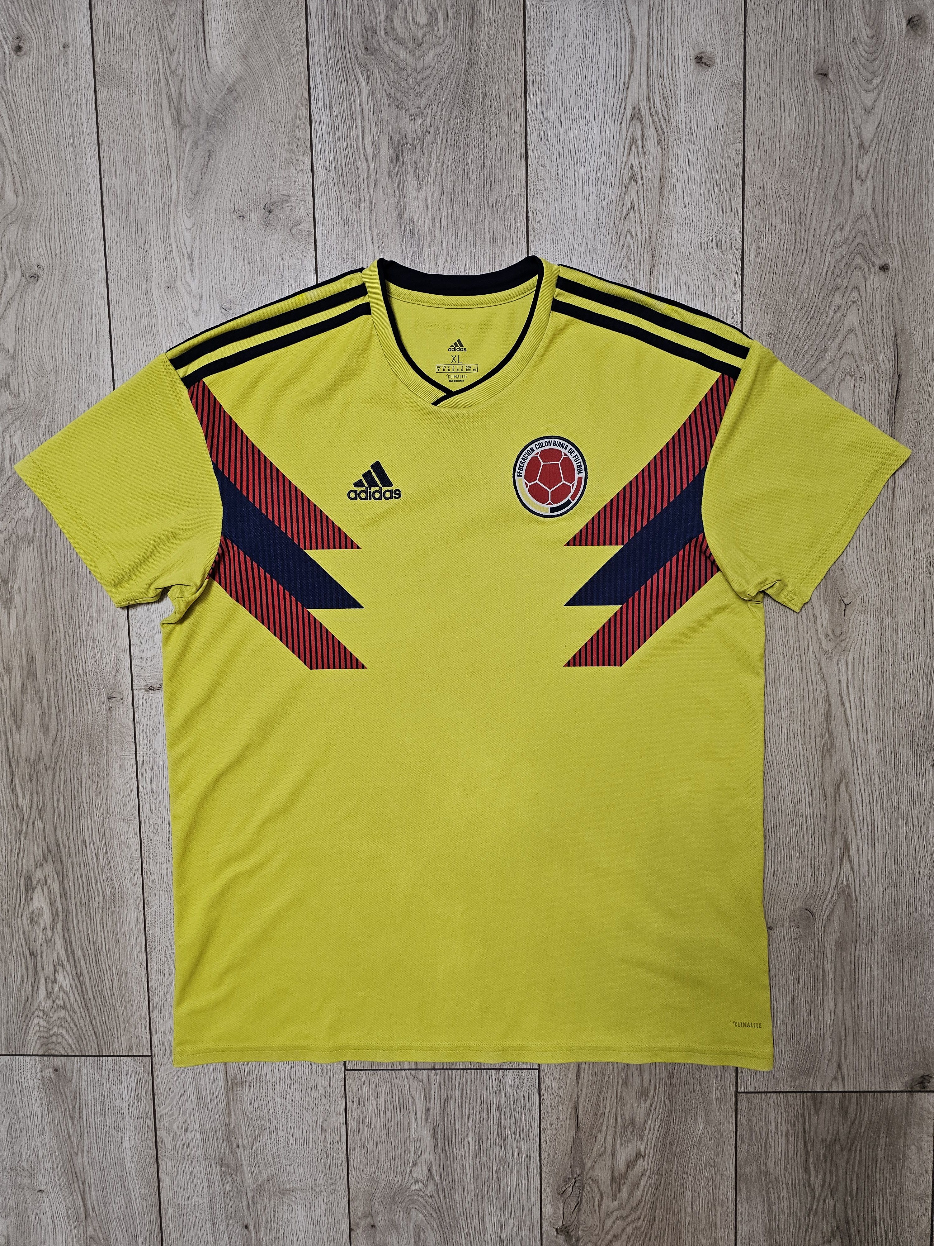 Adidas × All Sport COLOMBIA 2018 2019 HOME FOOTBALL SHIRT SOCCER JERSEY Size US XL / EU 56 / 4 - 1 Thumbnail