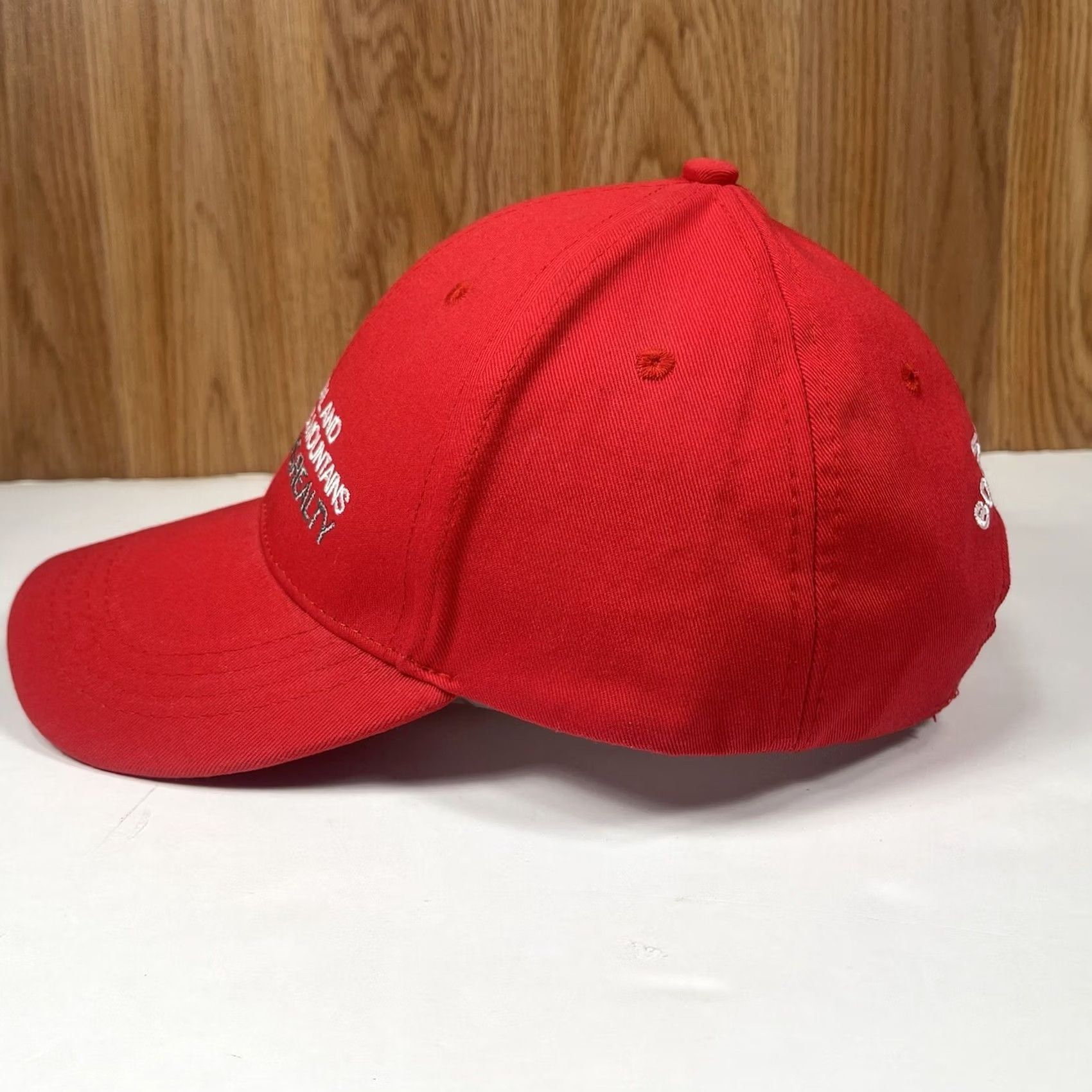 Vintage 360 HeadGear Baseball Cap Hat Adjustable Red with Built In Bottle Opener Under Visor Mens Adults Cap Size ONE SIZE - 4 Thumbnail