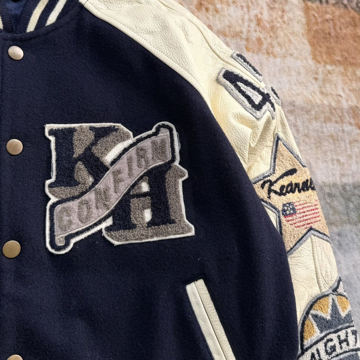 Vintage Vintage Kearney House Varsity Jacket Wool Leather Patchwork Size US M / EU 48-50 / 2 - 6 Thumbnail