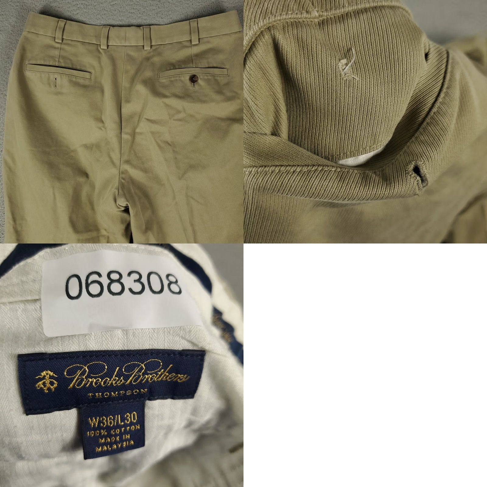 Brooks Brothers Brooks Brothers Mens Pants Size 36x28 Beige Chino Trousers Pleated Size US 36 / EU 52 - 8 Thumbnail