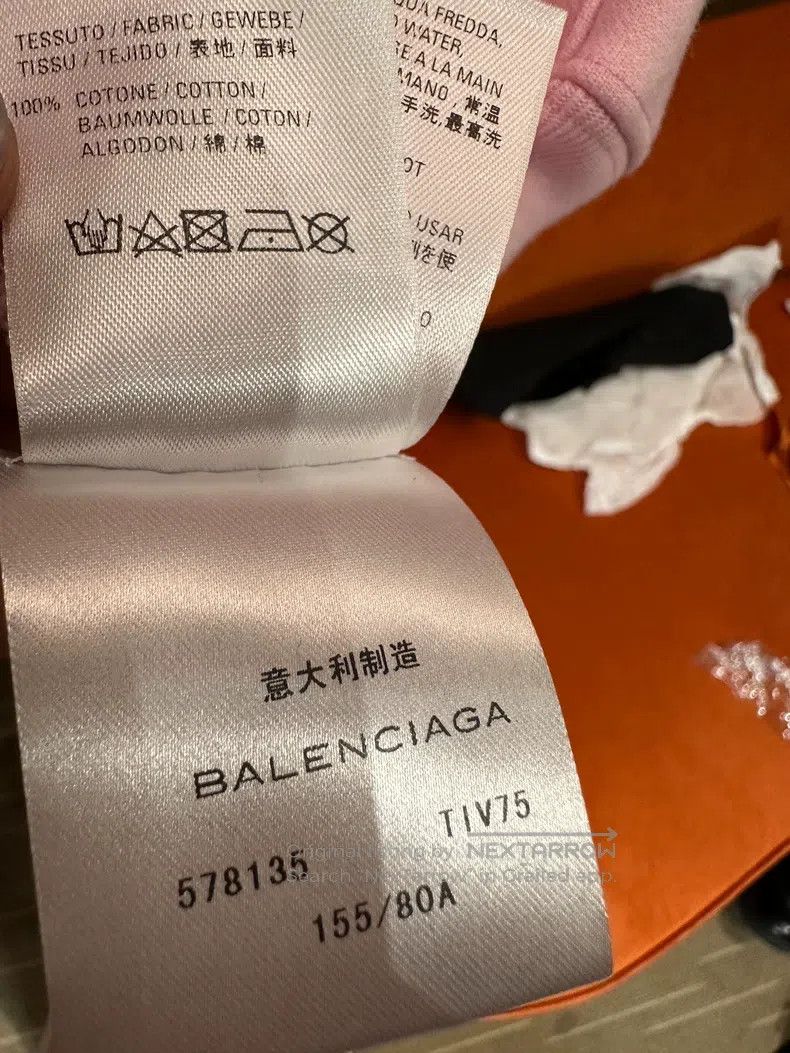 Balenciaga Balenciaga Pink hooded sweatshirt with letter print, size Size US XS / EU 42 / 0 - 8 Thumbnail