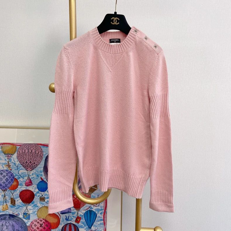 Chanel Chanel Pink Cashmere Knit Sweater 34 - dmc Size US XS / EU 42 / 0 - 1 Thumbnail