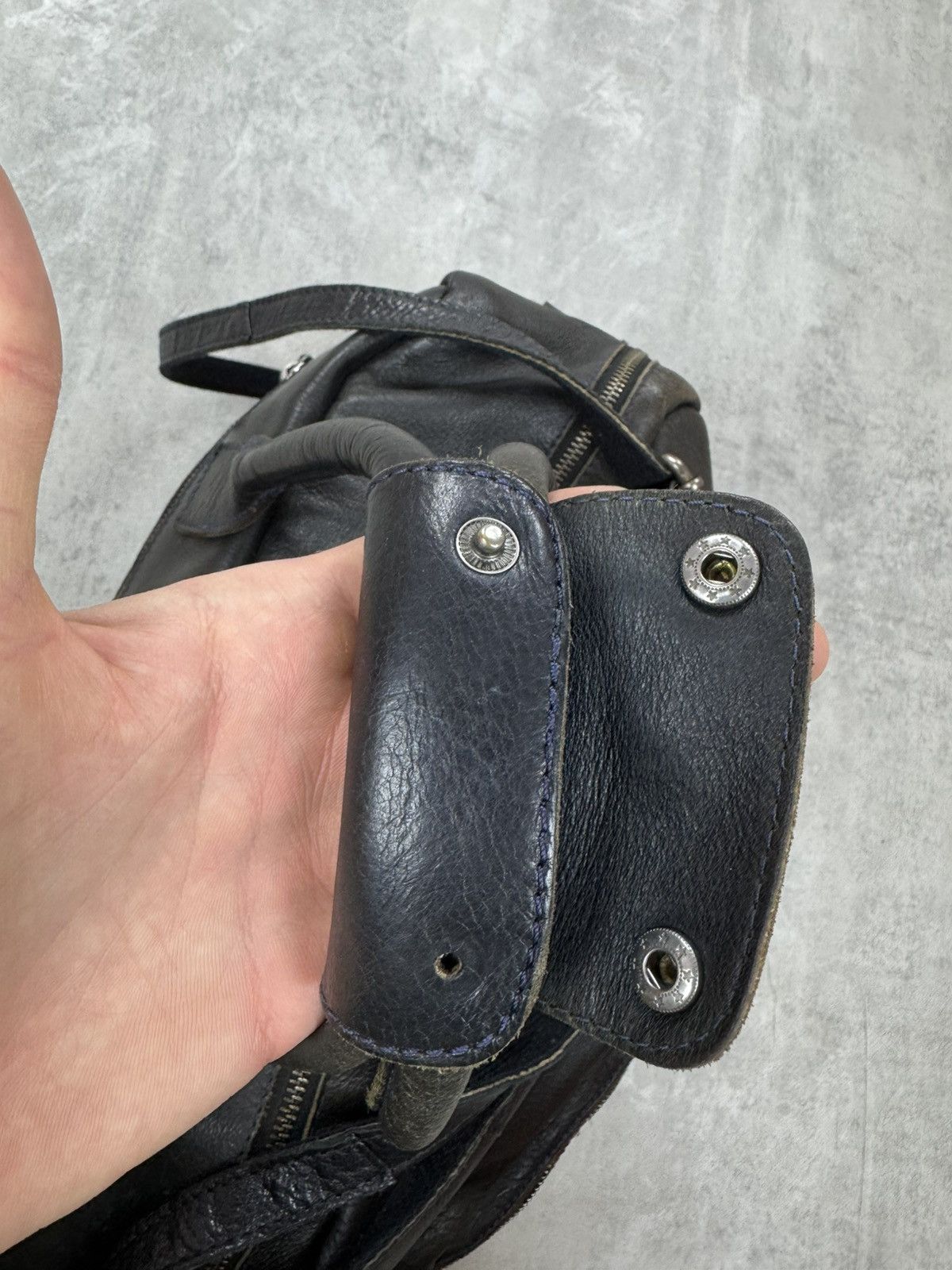 Handmade Cowboysbag leather shoulder CowBoys bag biker motorcycle bag Size ONE SIZE - 14 Thumbnail