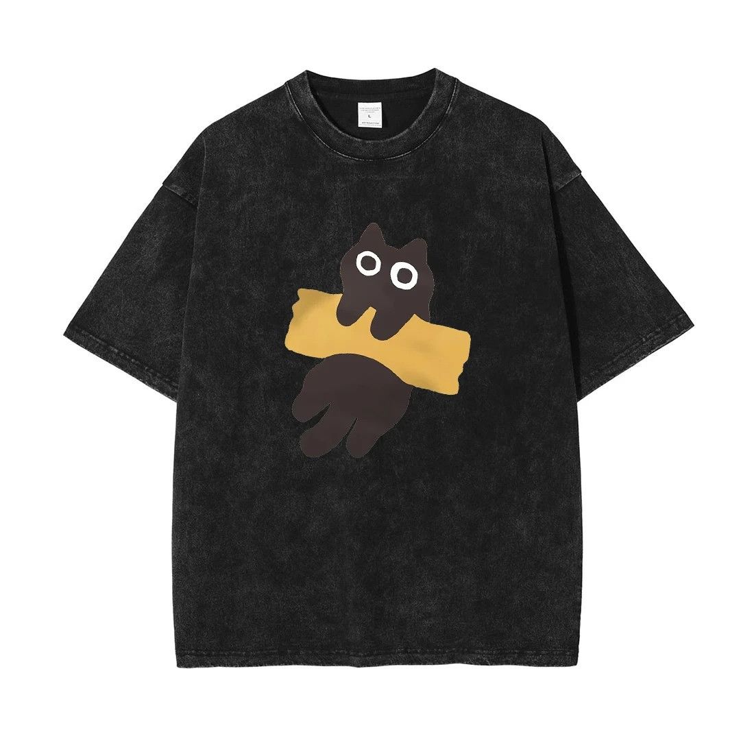 Vintage Casual Cotton T-Shirt Cat Print Size US XL / EU 56 / 4 - 1 Preview
