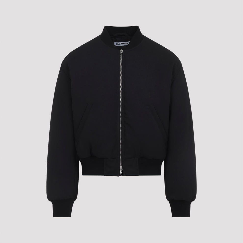Giorgio Armani JIL SANDER Black Bomber Jacket New & Authentic (Men's size:L Size US L / EU 52-54 / 3 - 1 Thumbnail