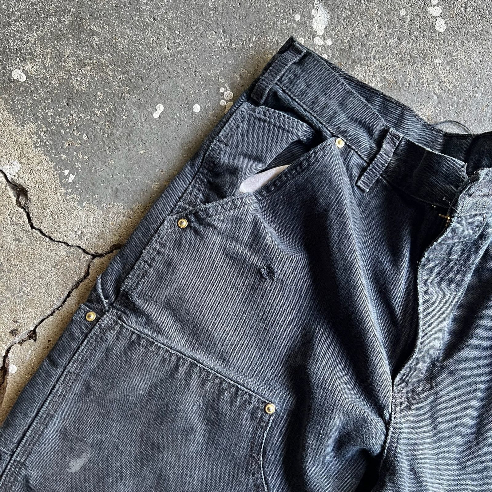 Carhartt × Vintage Carhartt black double knee work wear carpenter pants Size US 28 / EU 44 - 8 Thumbnail