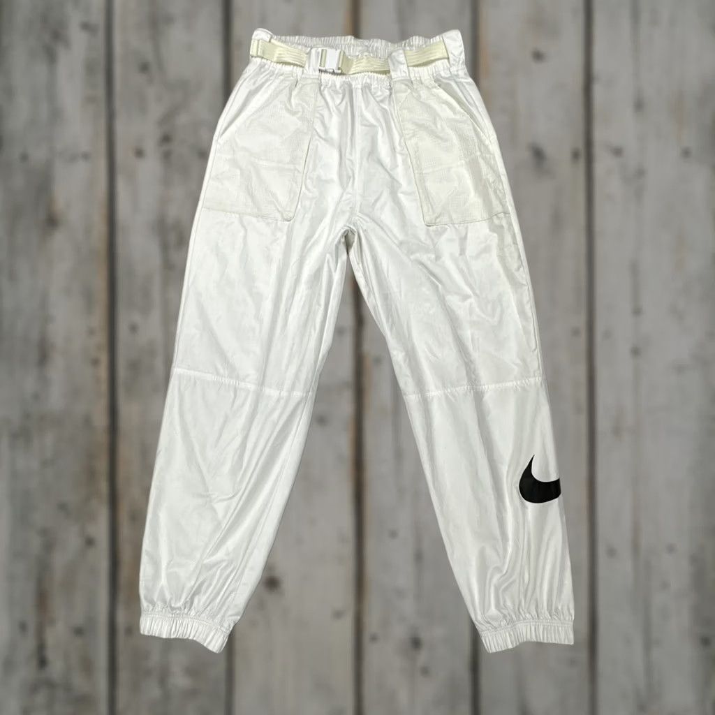 Nike Nike Sportswear Womens L Swoosh Tapered Jogger Pants White NSW Size 36" / US 14 / IT 50 - 1 Thumbnail