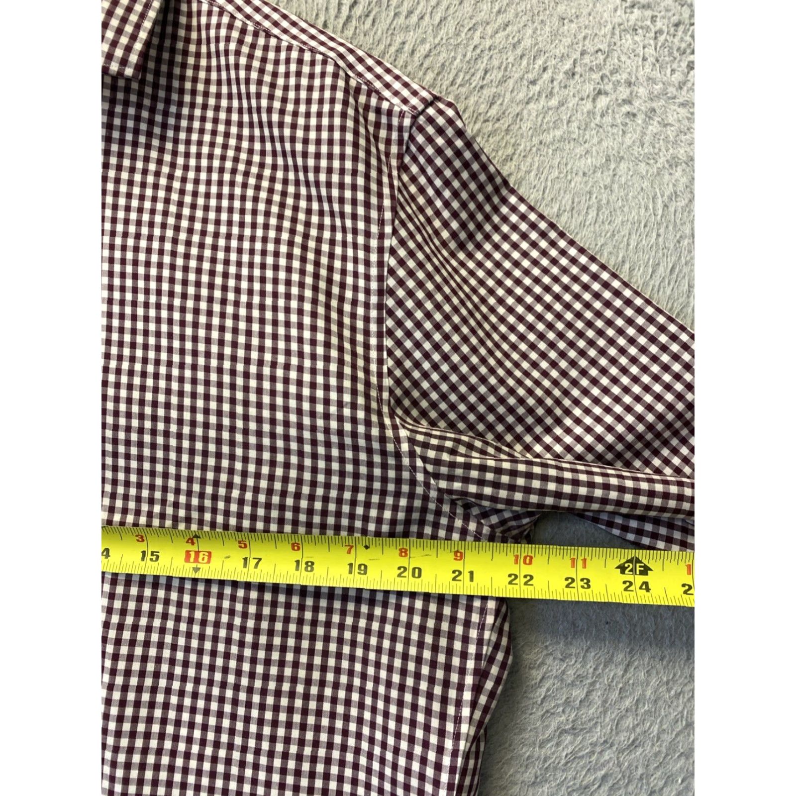 Bonobos Bonobos Shirt Button-Up Long Sleeve Red Slim Fit M Cotton Check Classic Preppy Mens Size US M / EU 48-50 / 2 - 5 Thumbnail