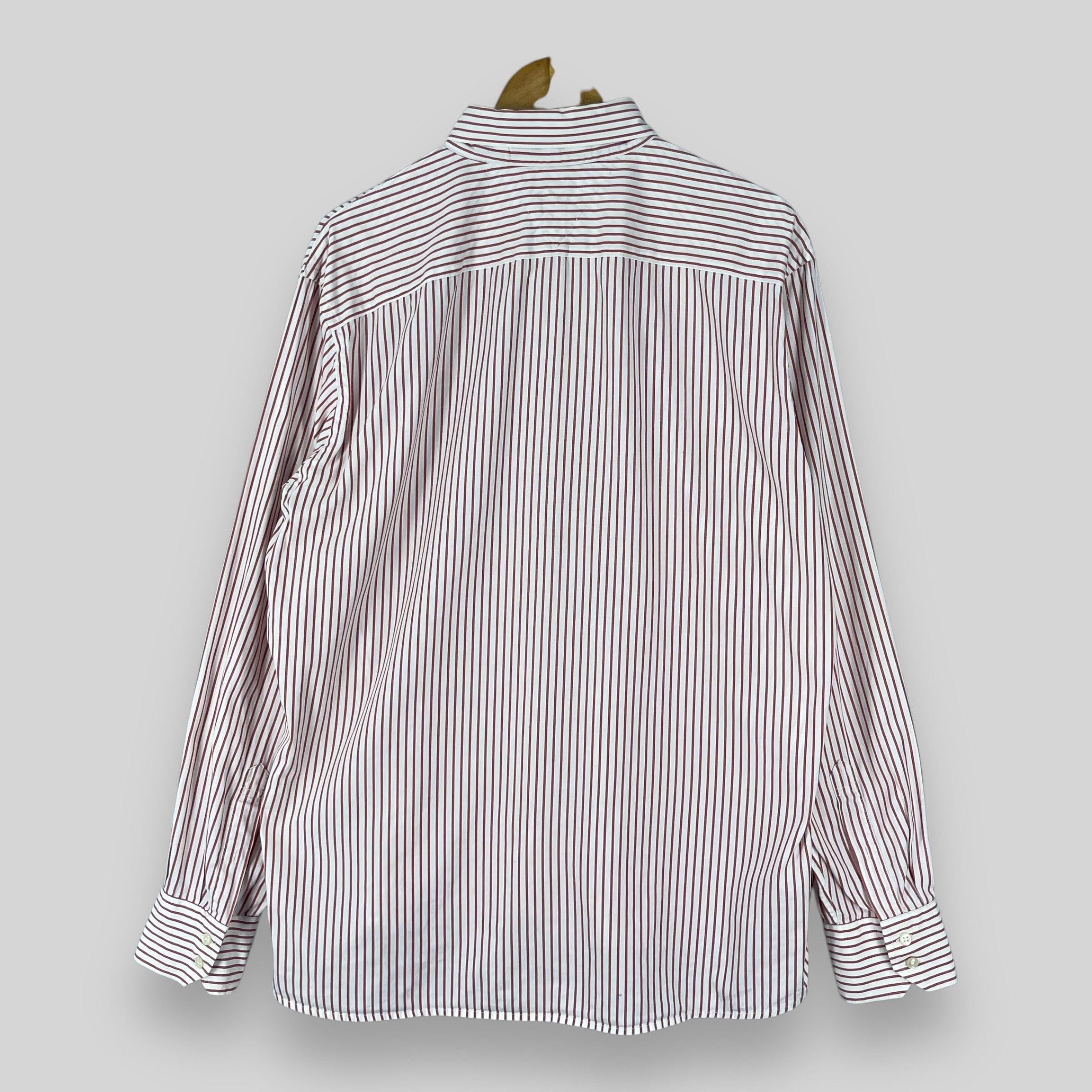 Tommy Hilfiger Vintage TOMMY HILFIGER Vertical Red/White Stripes Flannel Size US M / EU 48-50 / 2 - 11 Thumbnail