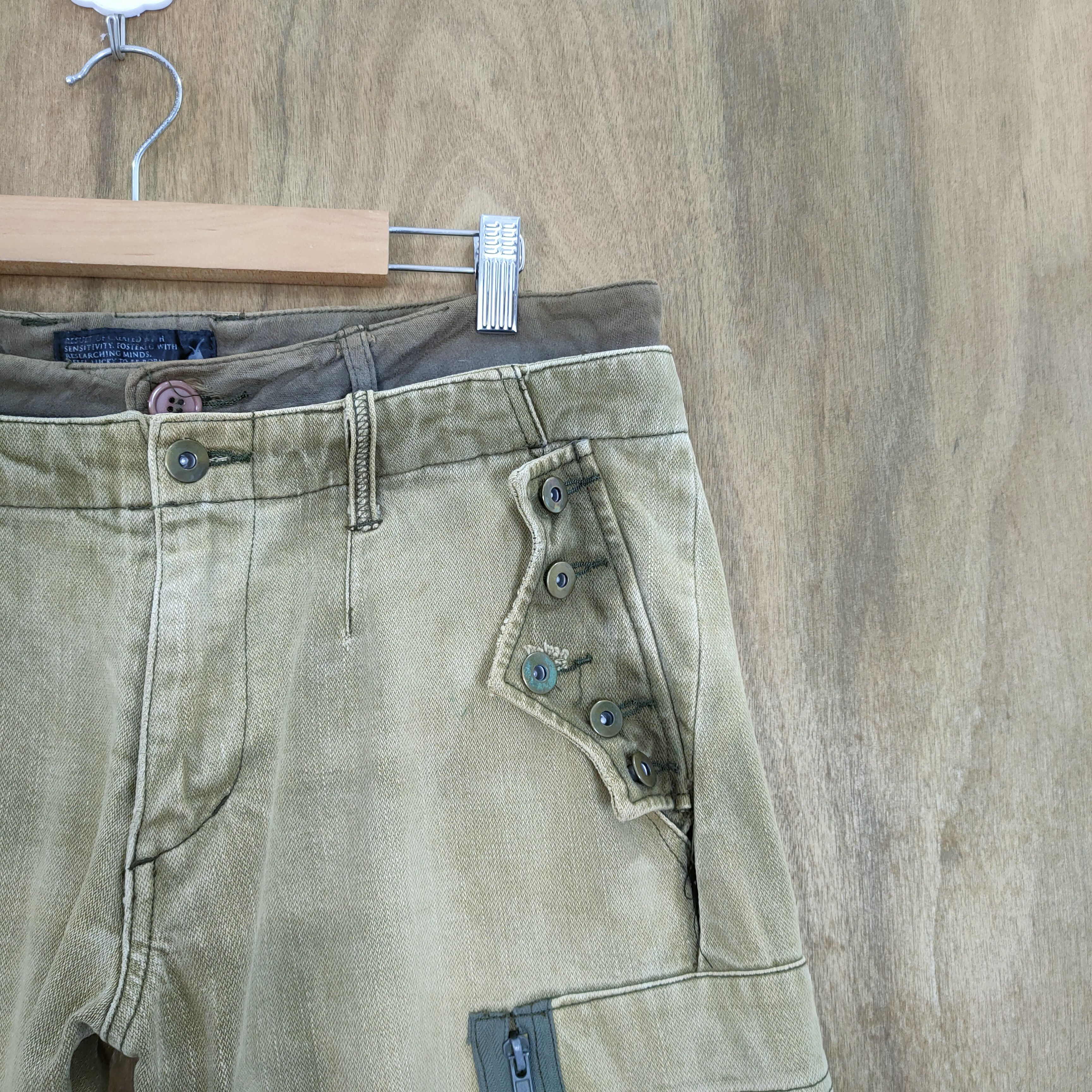 Japanese Brand × Vintage SICK💥 VINTAGE DOUBLE WAIST BONDAGE CARGO PANTS Size US 32 / EU 48 - 5 Thumbnail