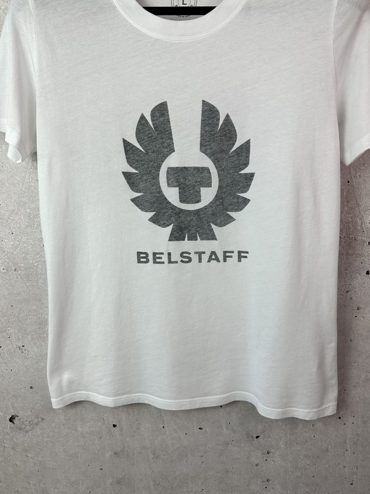 Belstaff Belstaff White Cotton Logo Crew Neck Short Sleeve T-shirt Size S / US 4 / IT 40 - 4 Thumbnail