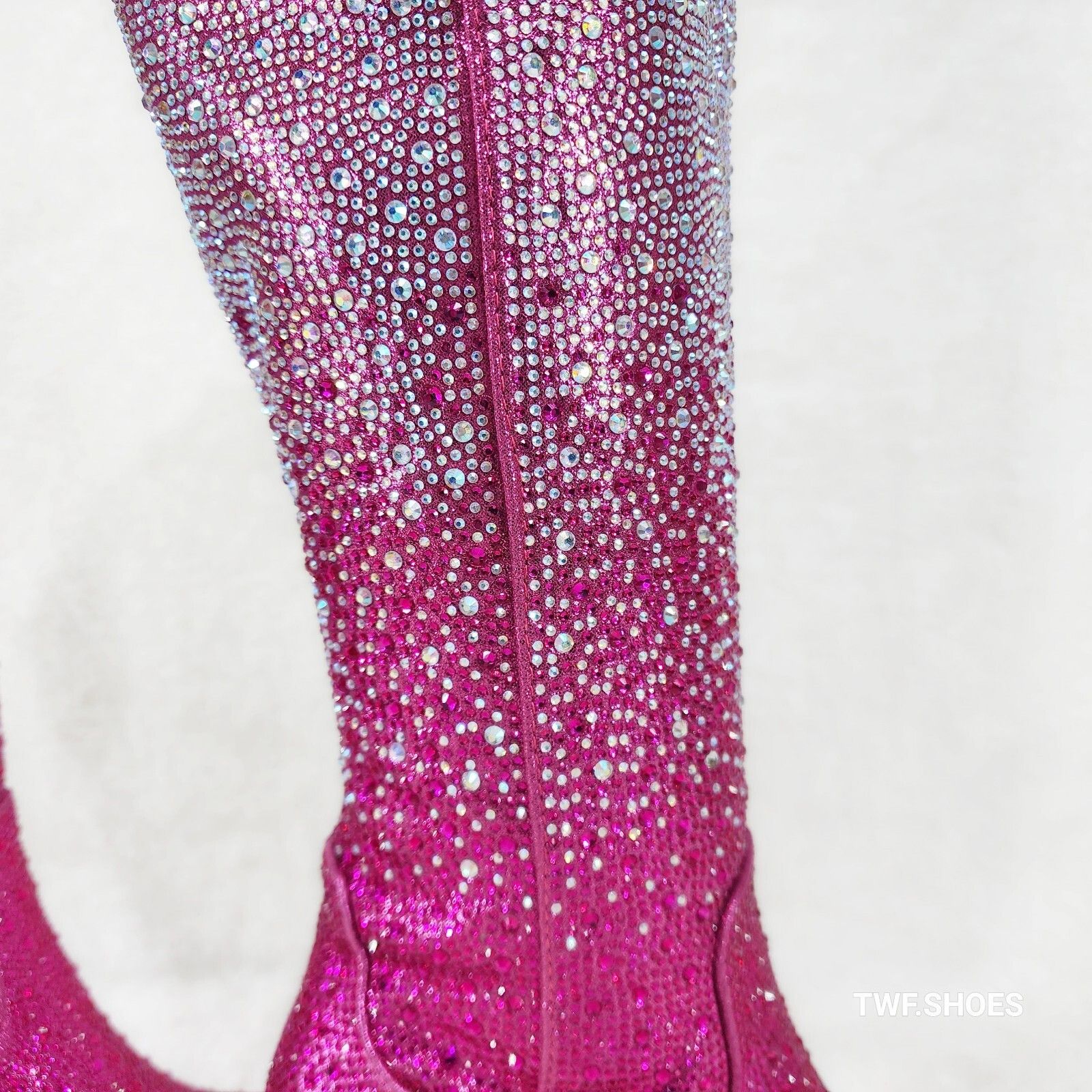 Other Wild One Glamour Cowboy Fuchsia Hot Pink / Silver Ombre Rhin Size US 10 / IT 40 - 3 Thumbnail