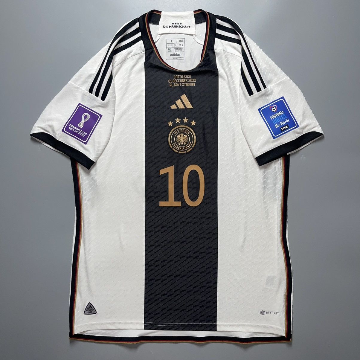 Adidas GERMANY ADIDAS 2022 WORLD CUP SOCCER HOME JERSEY #10 GNABRY Size US L / EU 52-54 / 3 - 2 Thumbnail