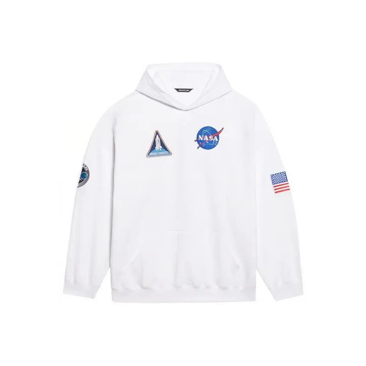 Balenciaga Balenciaga Balenciaga NASA Logo Hoodie for Men -2507 Size US XXS / EU 40 - 1 Thumbnail