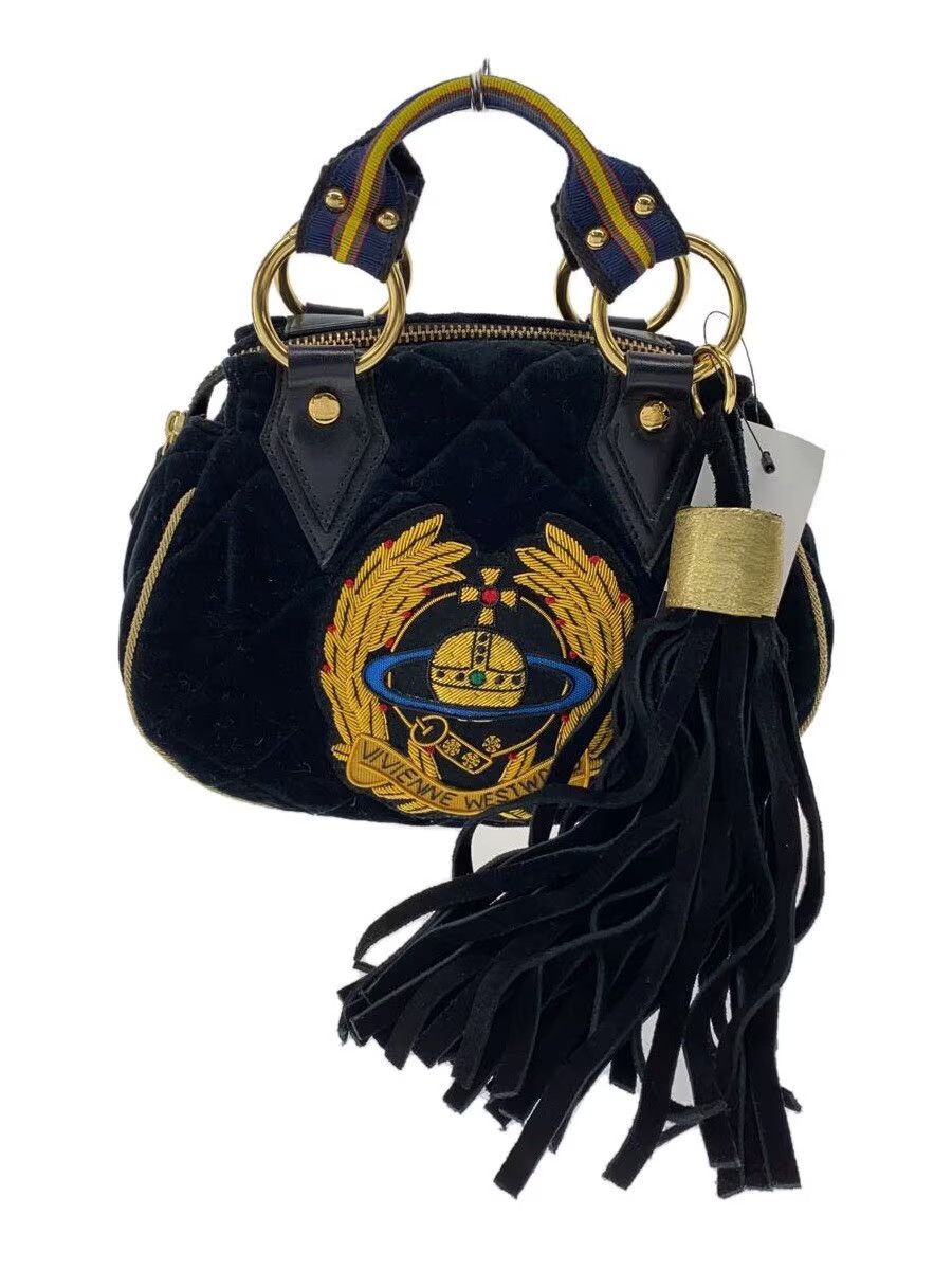 Vivienne Westwood Orb Crest Mini Hand Bag in Black, Women's