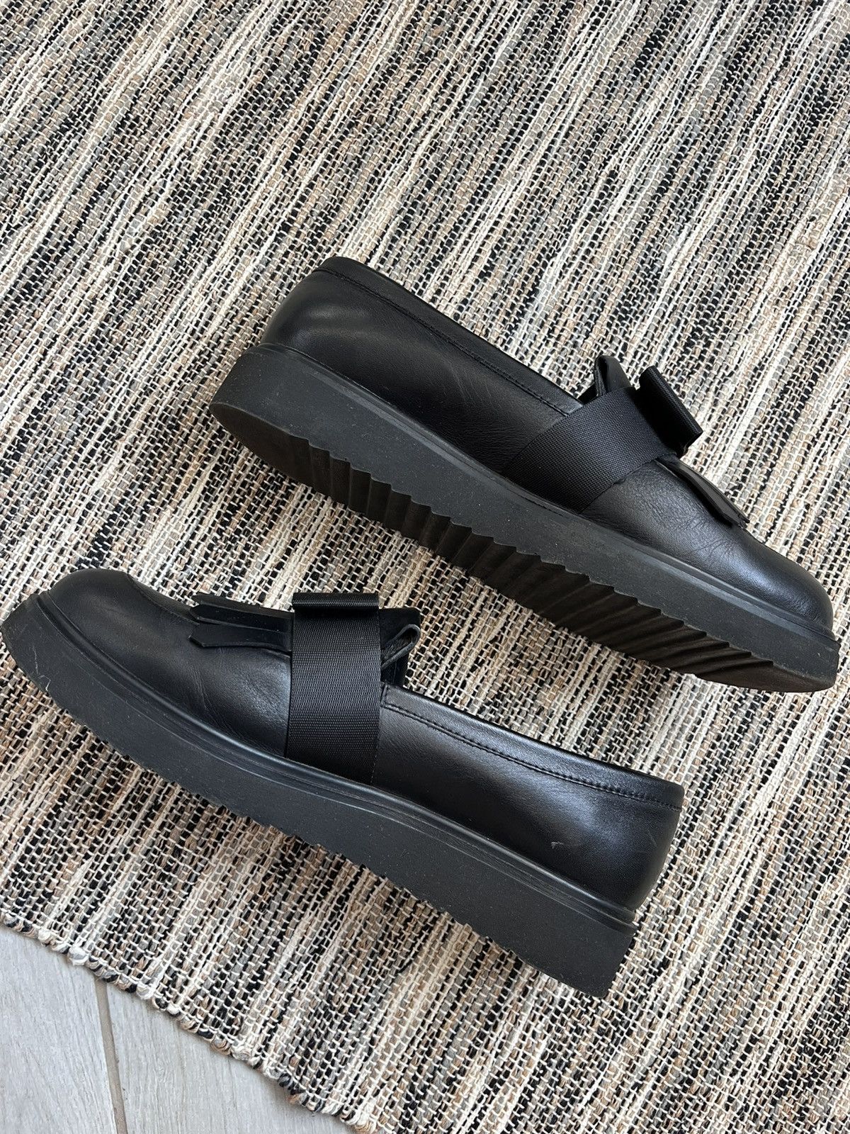 Vintage Vintage Leather Loafers black formal shoes minimalistic Size US 7.5 / IT 37.5 - 8 Thumbnail